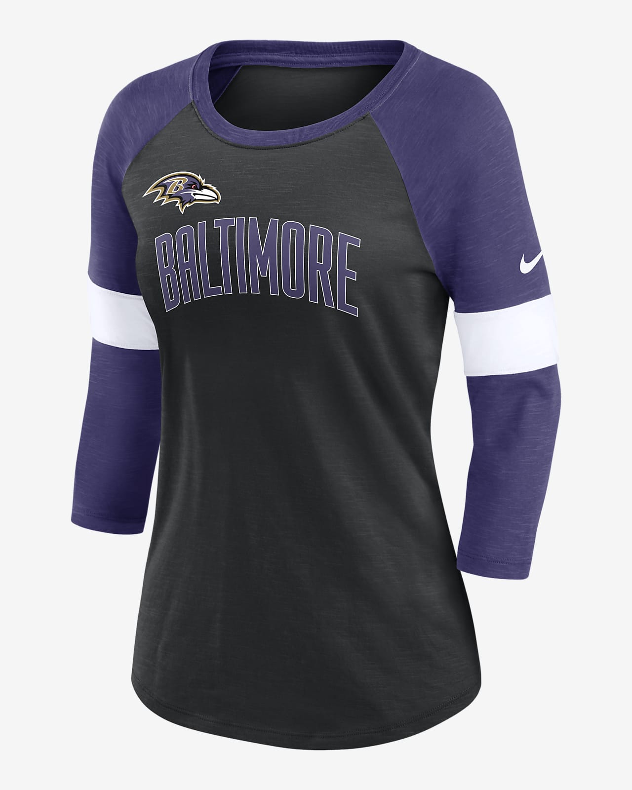 Nike Pride (NFL Baltimore Ravens) Women's 3/4-Sleeve T-Shirt