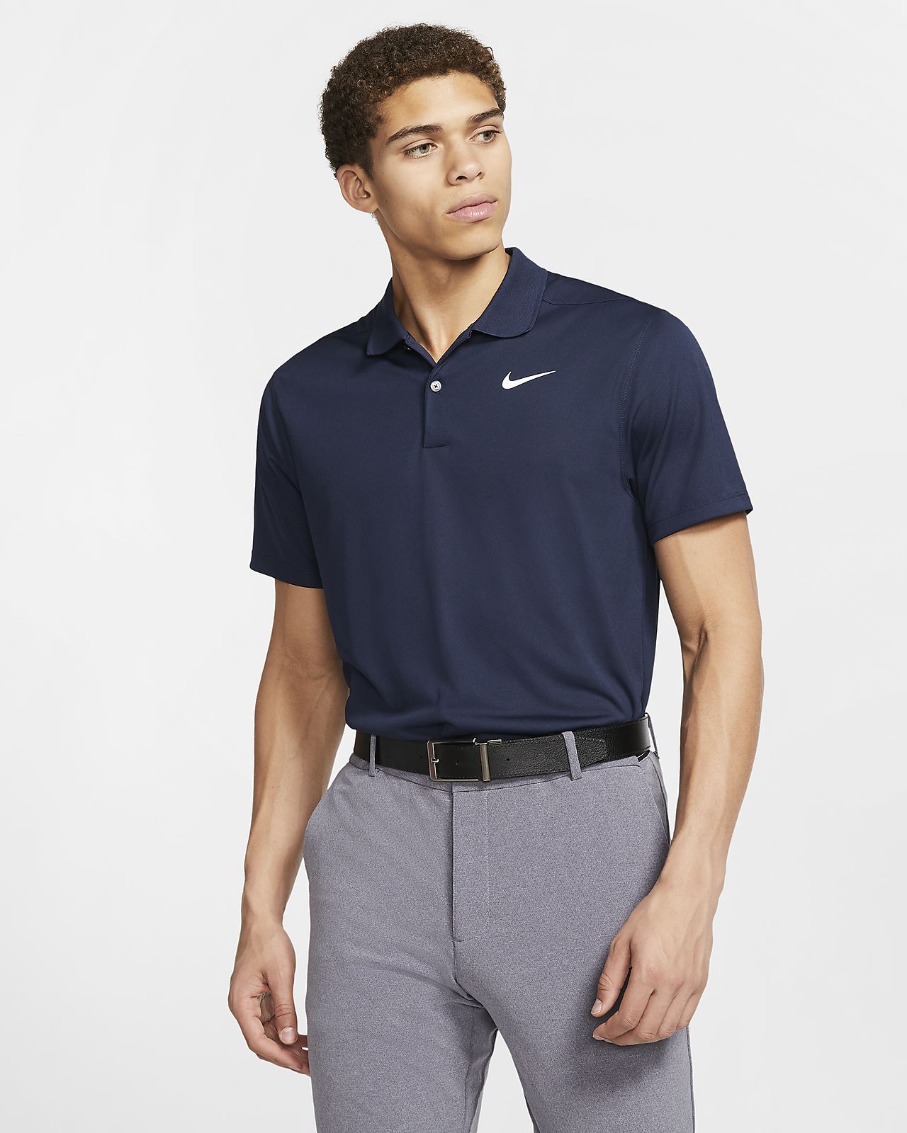 nike no collar golf shirt