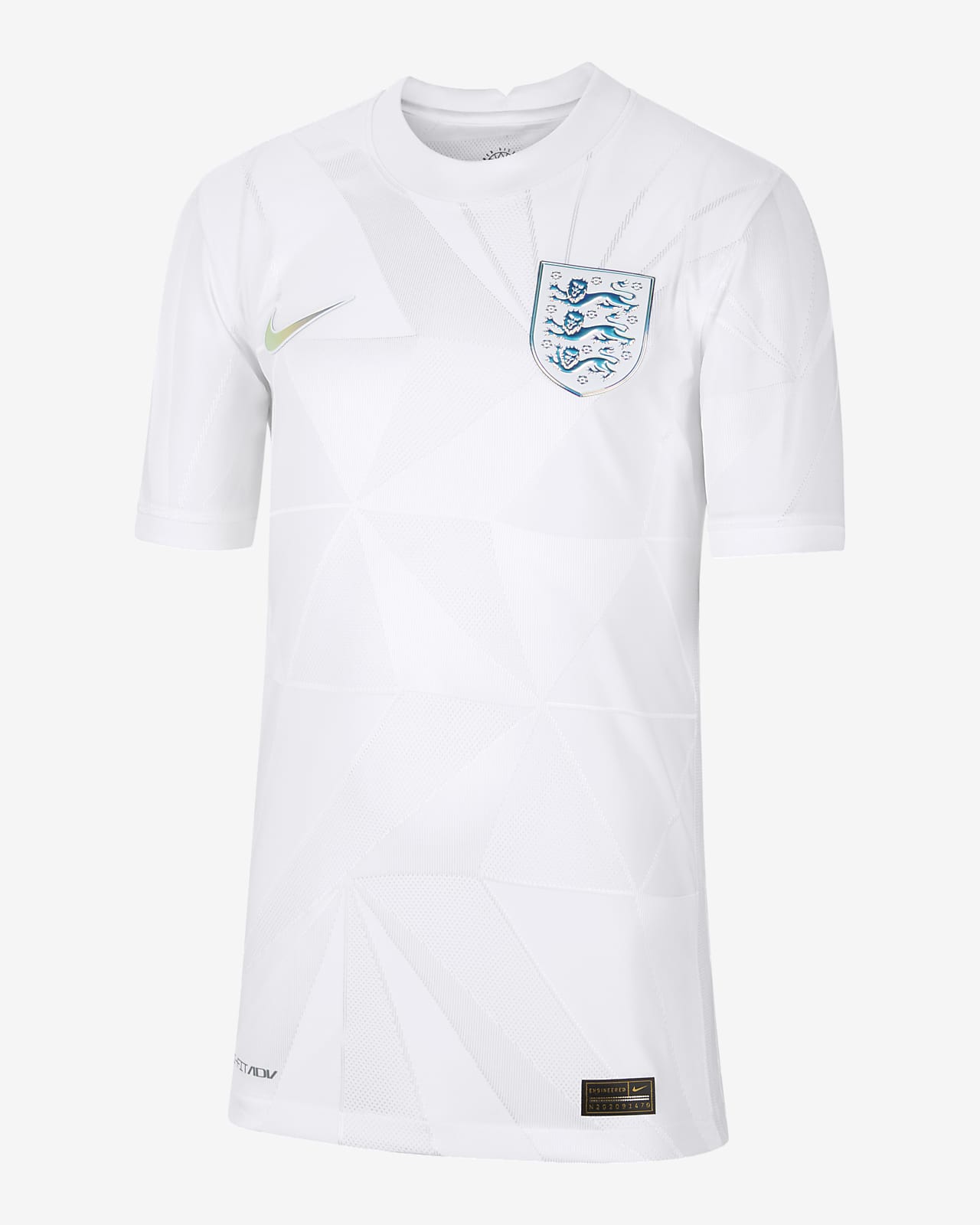 England 2022 Vapor Match Home Older Kids' Nike Dri-FIT ADV Football Shirt