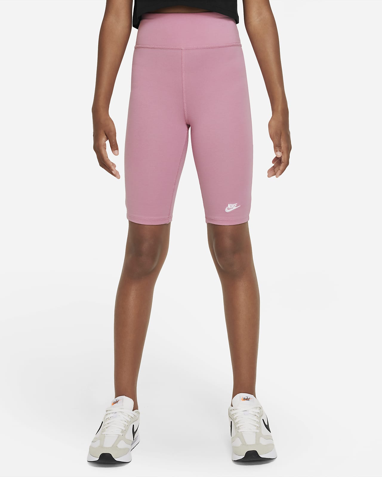 Nike Sportswear Older Kids' (Girls') High-Rise 23cm (approx.) Bike Shorts