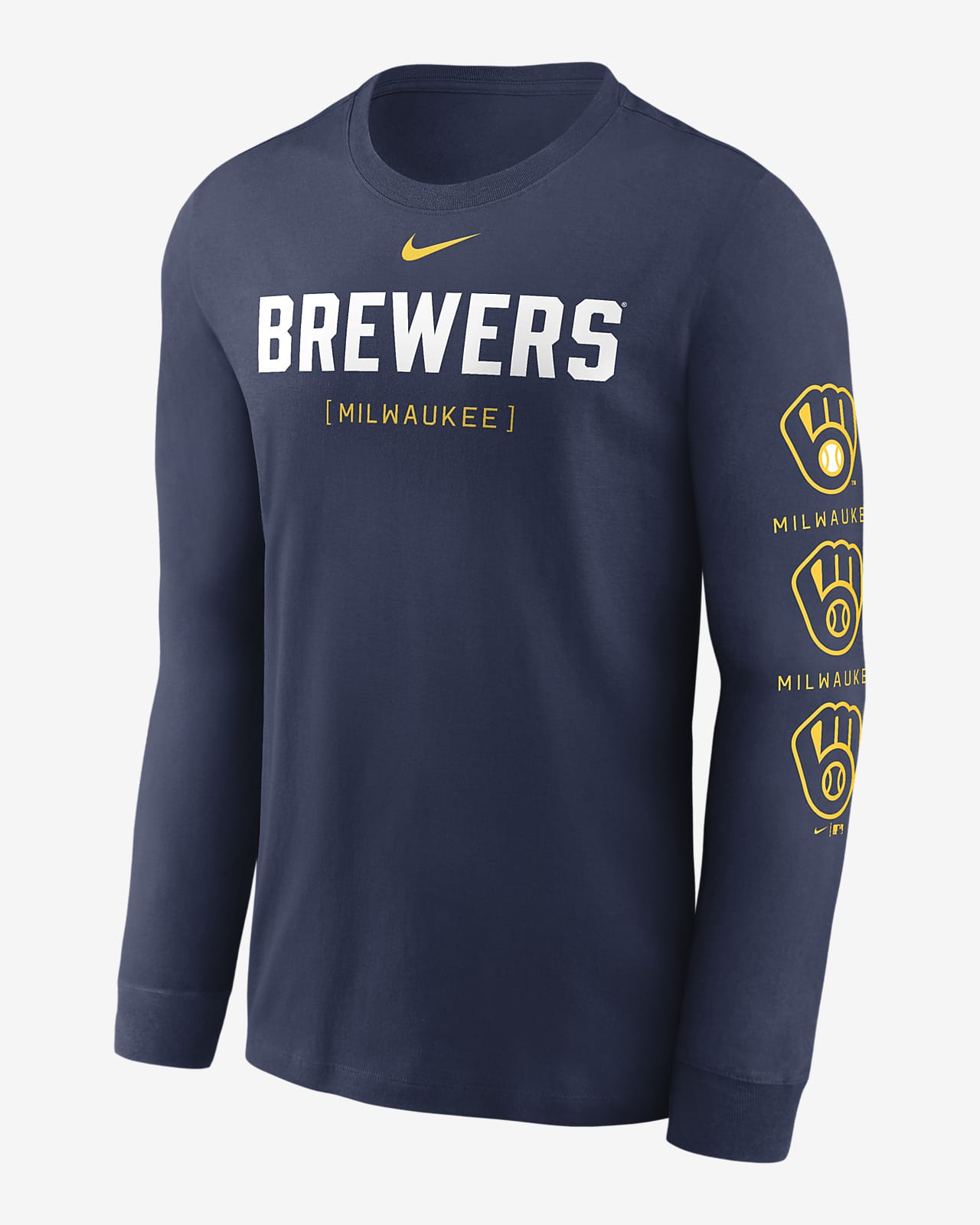 Milwaukee Brewers Repeater Men's Nike MLB Long-Sleeve T-Shirt