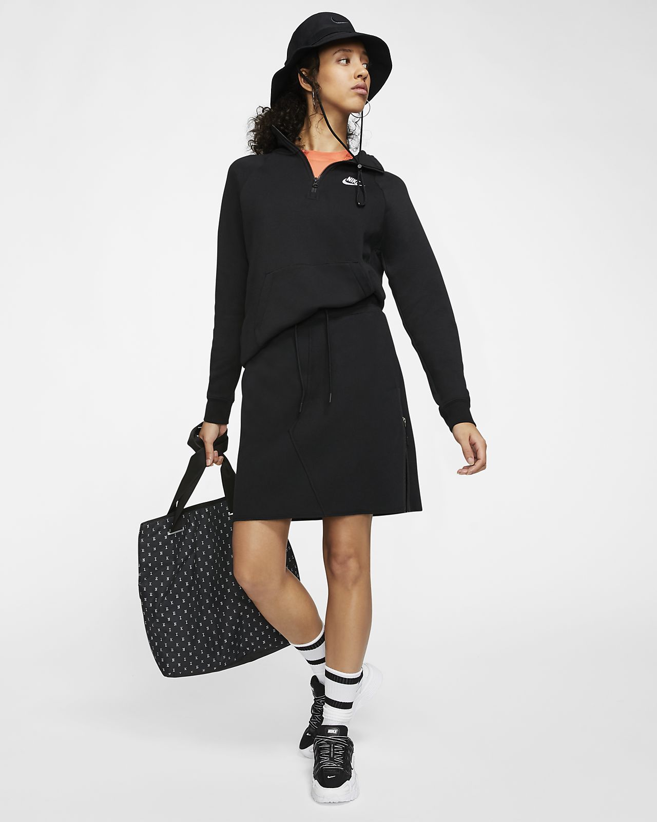 3 women's nike sportswear essential quarter-zip fleece top 3 women's nike sportswear essential quarter-zip fleece top