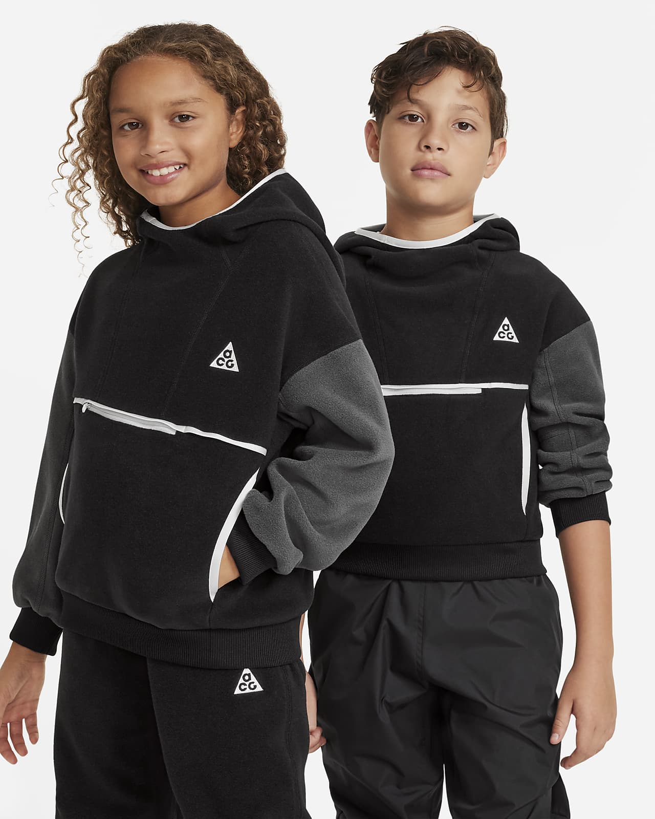 Nike ACG Icon Fleece Polartec® 'Wolf Tree' Oversized hoodie voor kids