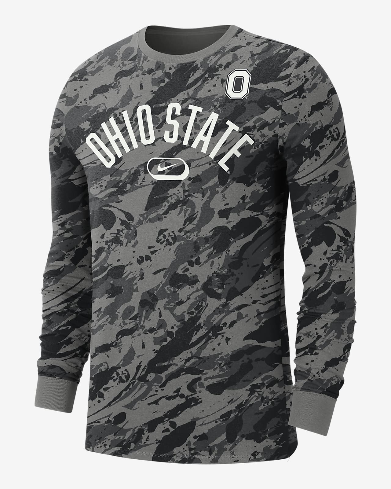 Ohio State Men's Nike College Crew-Neck Long-Sleeve T-Shirt