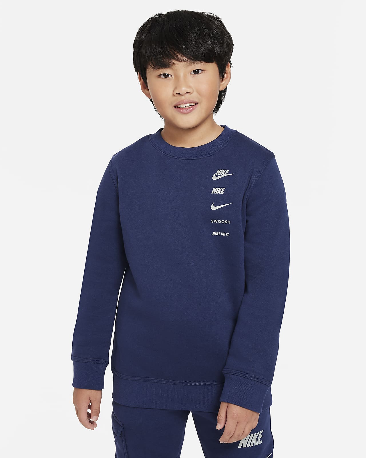 Sweat en tissu Fleece à col ras-du-cou Nike Sportswear Standard Issue pour ado