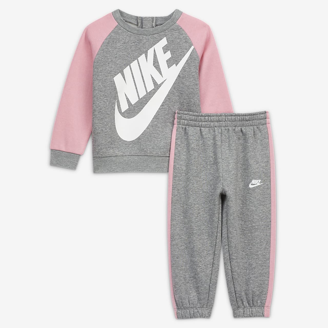 Nike Baby Girls 12-24 Months Long Sleeve Velour Hoodie & Jogger Pants Set