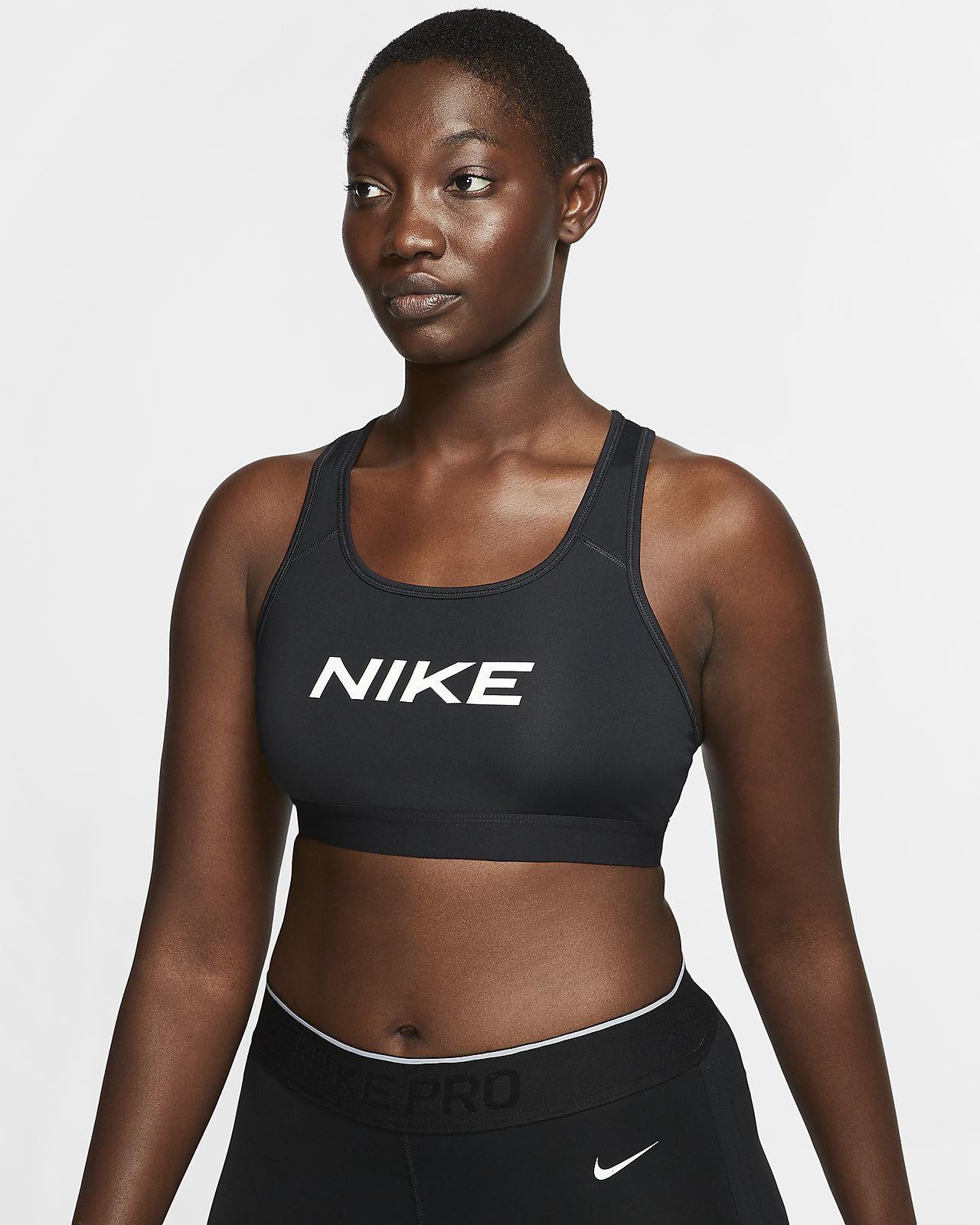 nike swoosh women's medium support sports bra