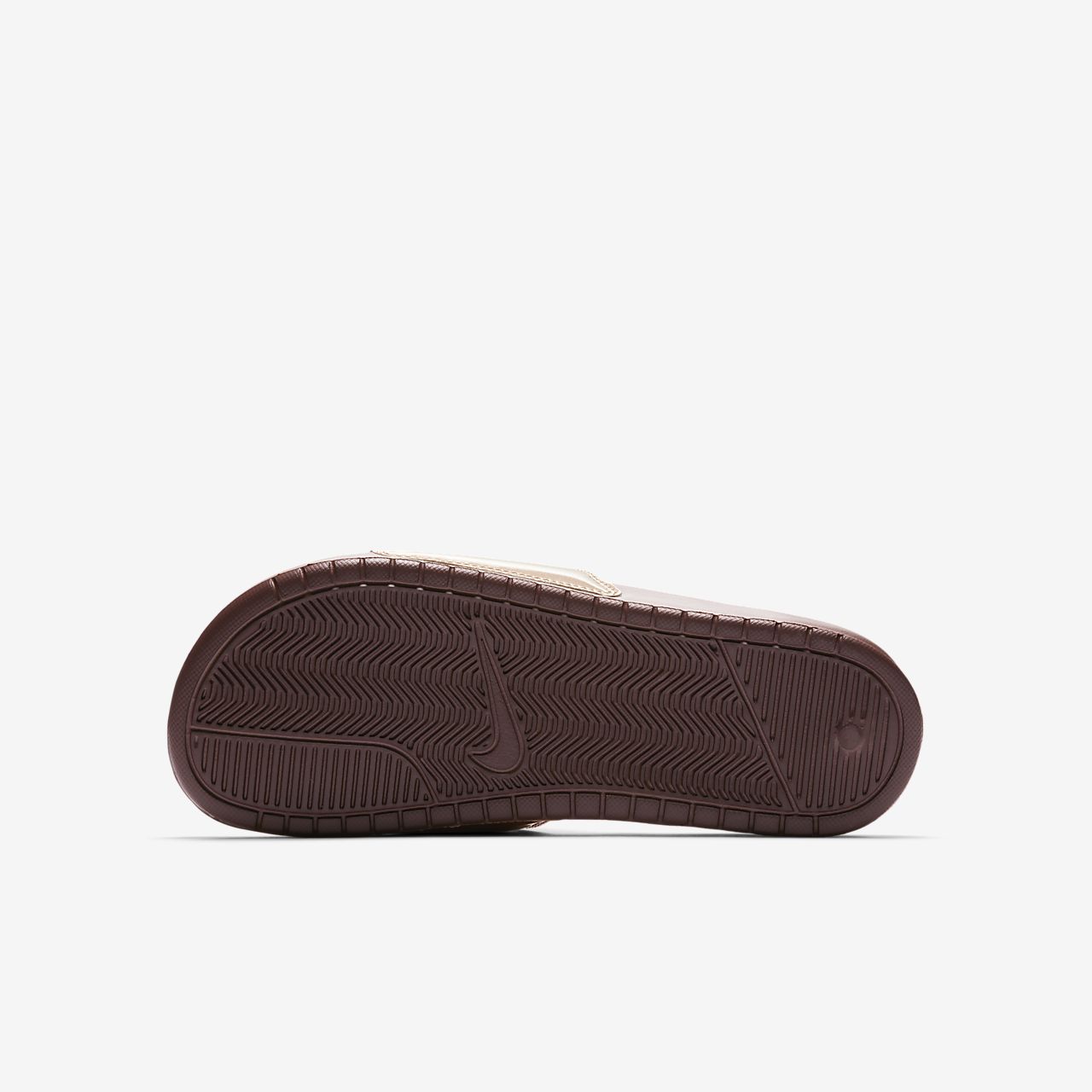 nike benassi jdi metallic women's slide