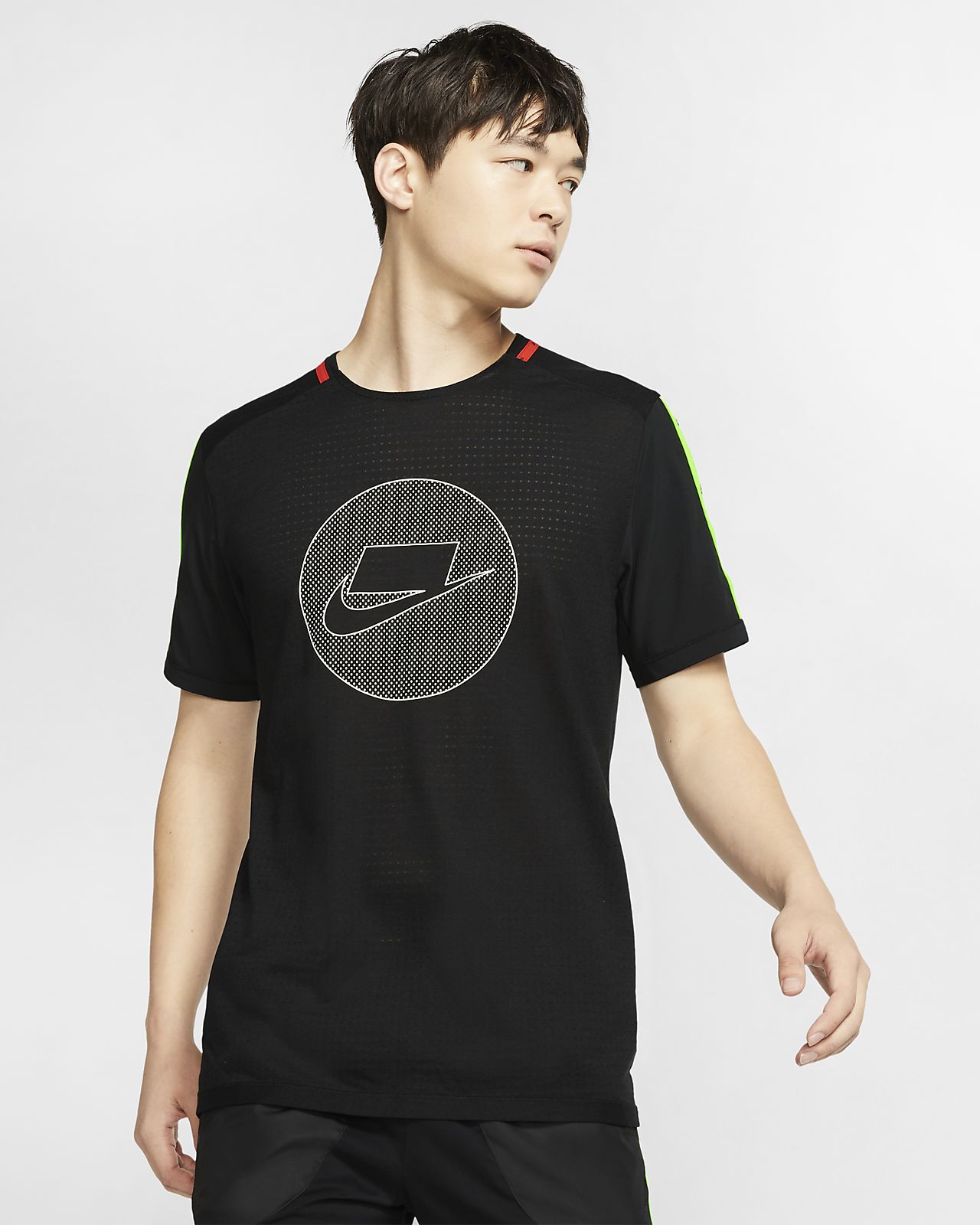 nike men's short sleeve running top
