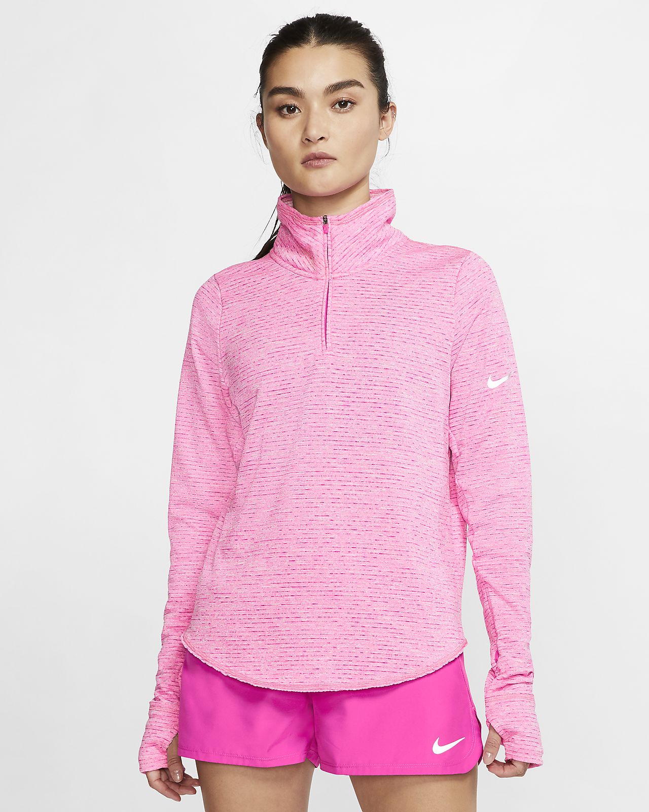 nike element half zip running top