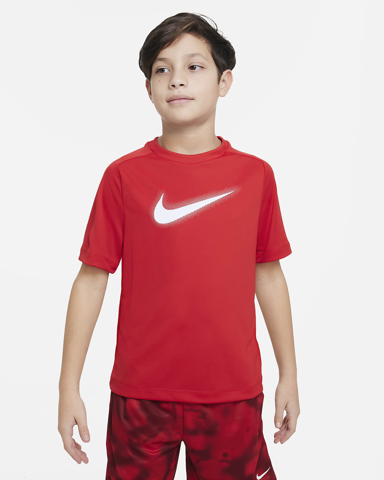 Μπλούζα προπόνησης με σχέδιο Dri-FIT Nike Multi για μεγάλα αγόρια