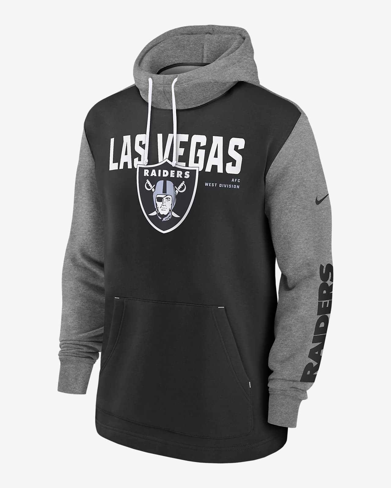 Las Vegas Raiders Color Block Men's Nike NFL Pullover Hoodie