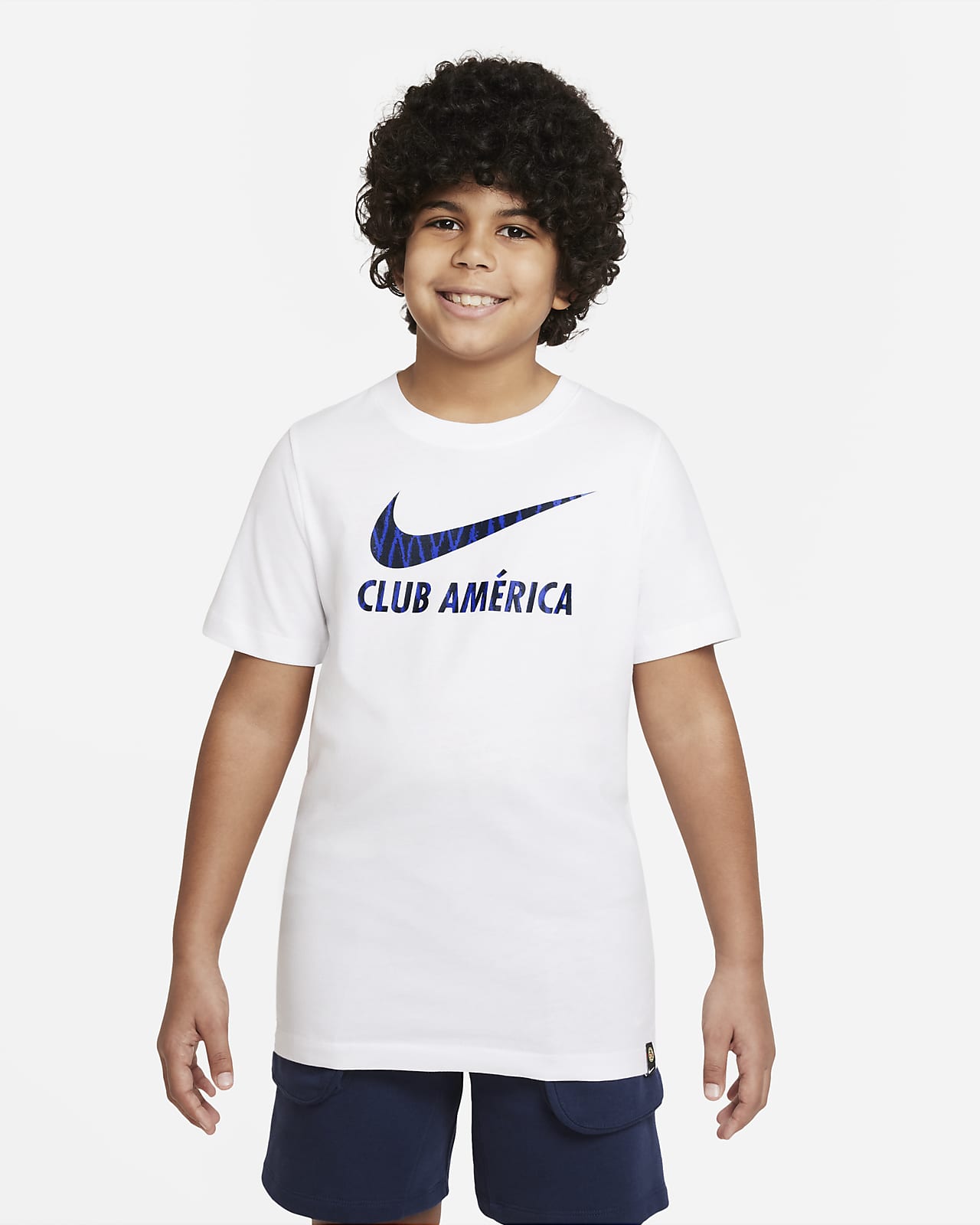 Playera de fútbol para niños talla grande Club América Swoosh