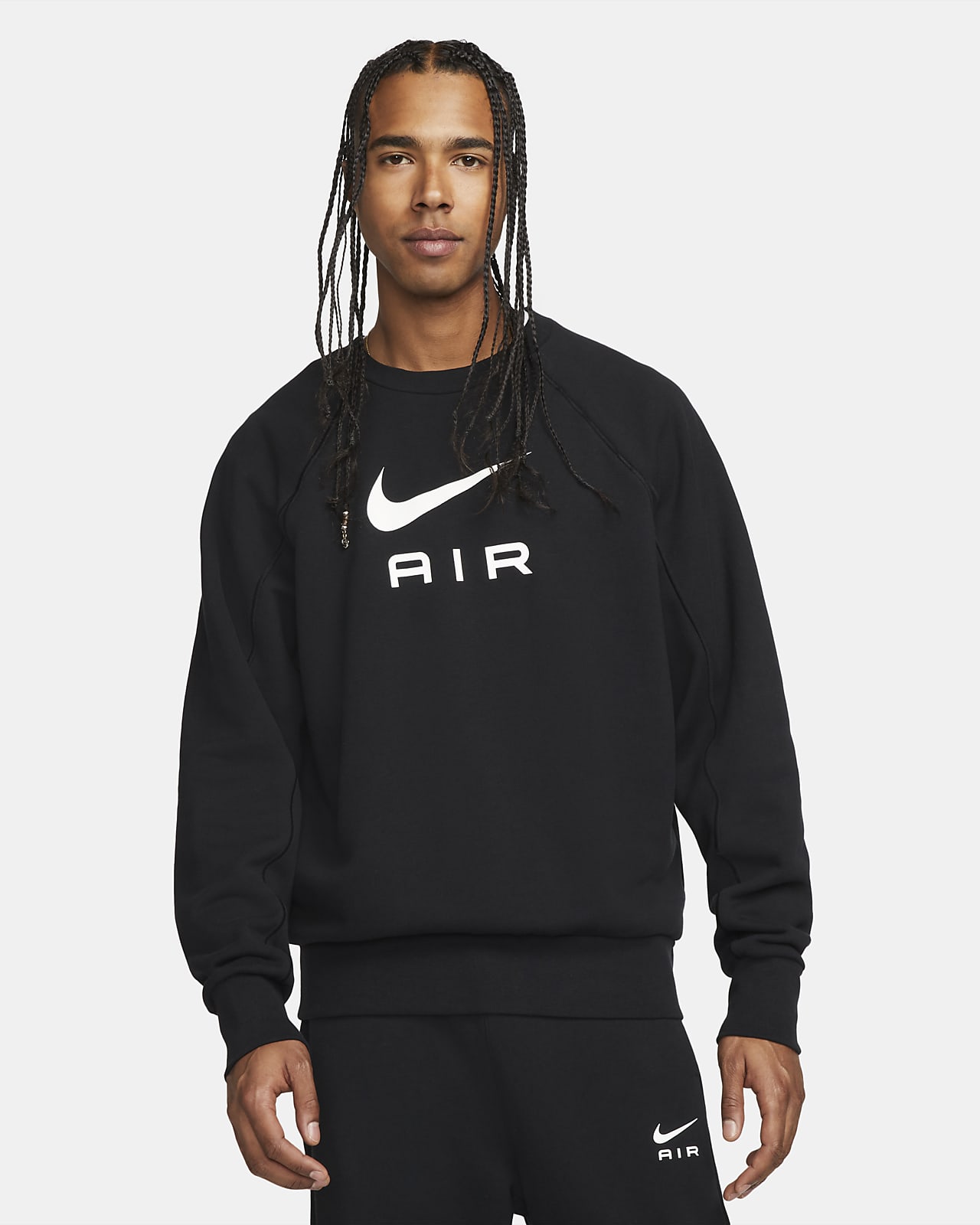 Nike Sportswear Air Herentop van sweatstof met ronde hals