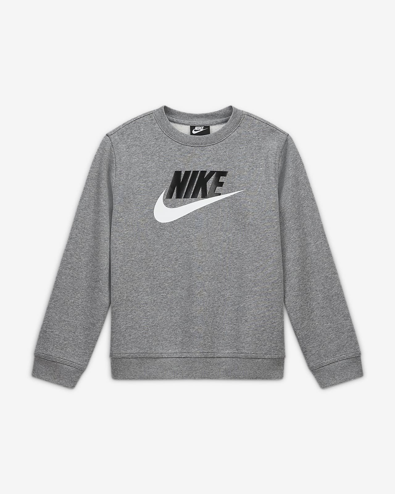 Nike Sportswear Club Fleece Big Kids' (Boys') Crew (Extended Size ...