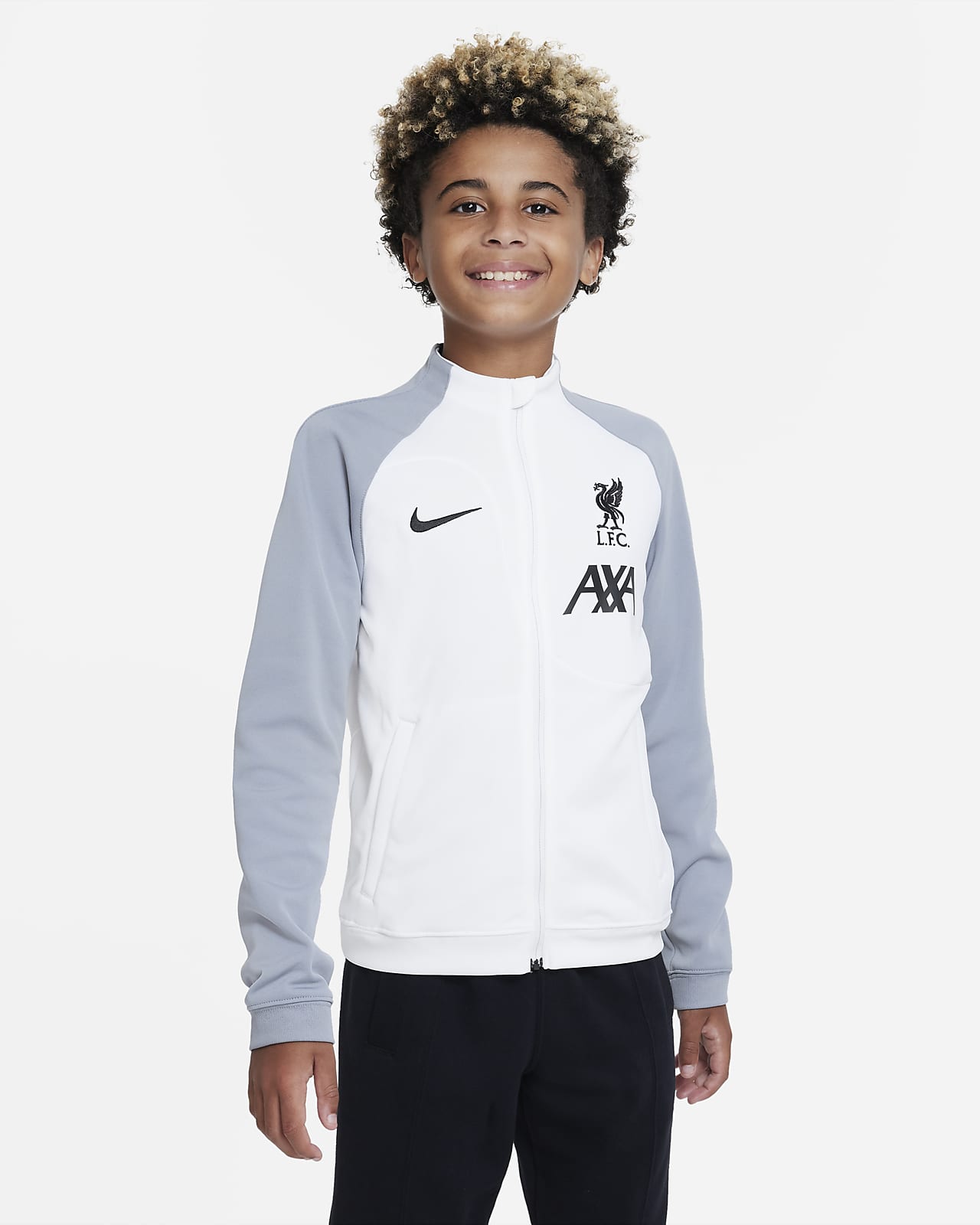 Dzianinowa kurtka piłkarska dla dużych dzieci Liverpool FC Academy Pro