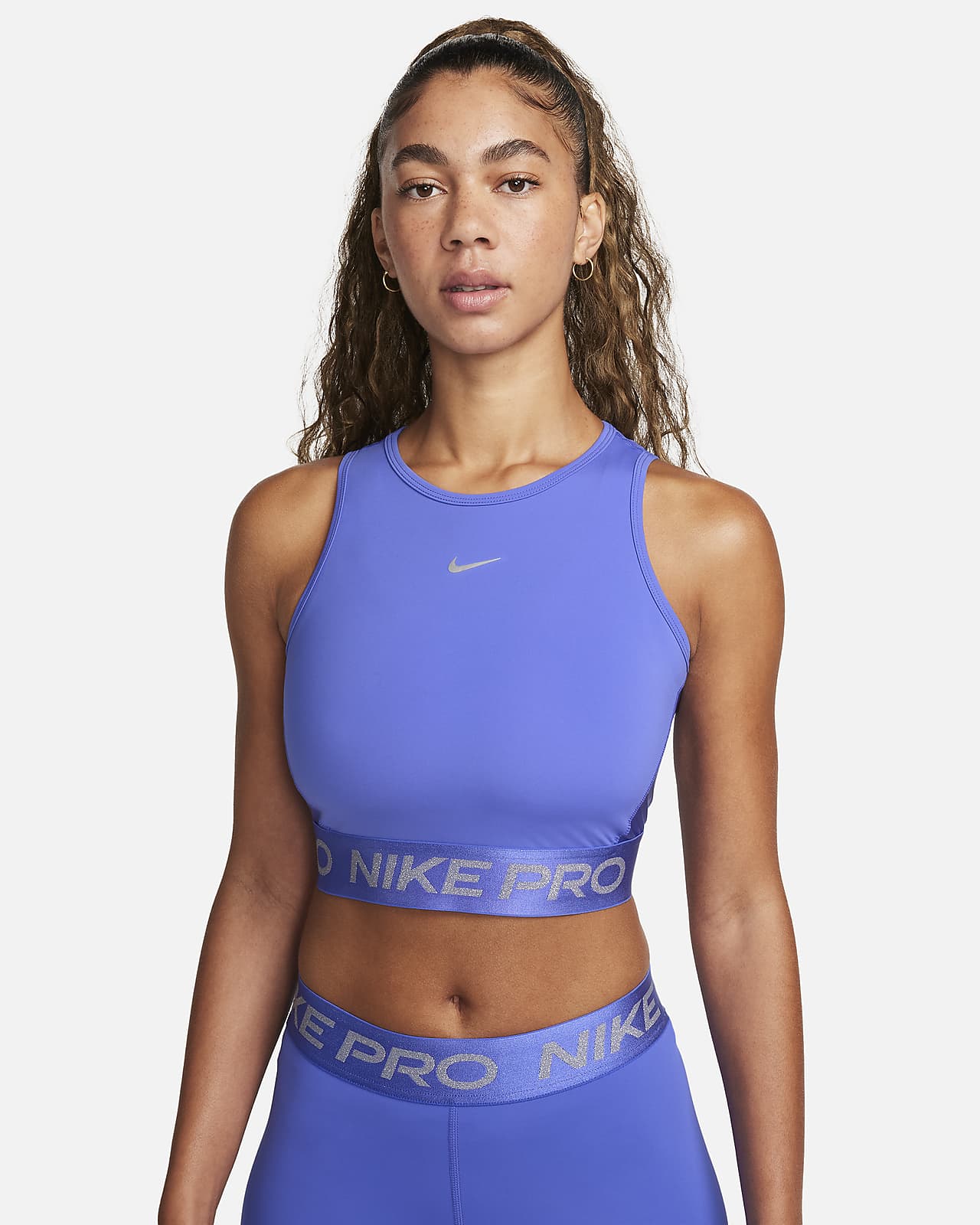 Nike Pro DriFIT Women's Cropped Tank Top. Nike FI