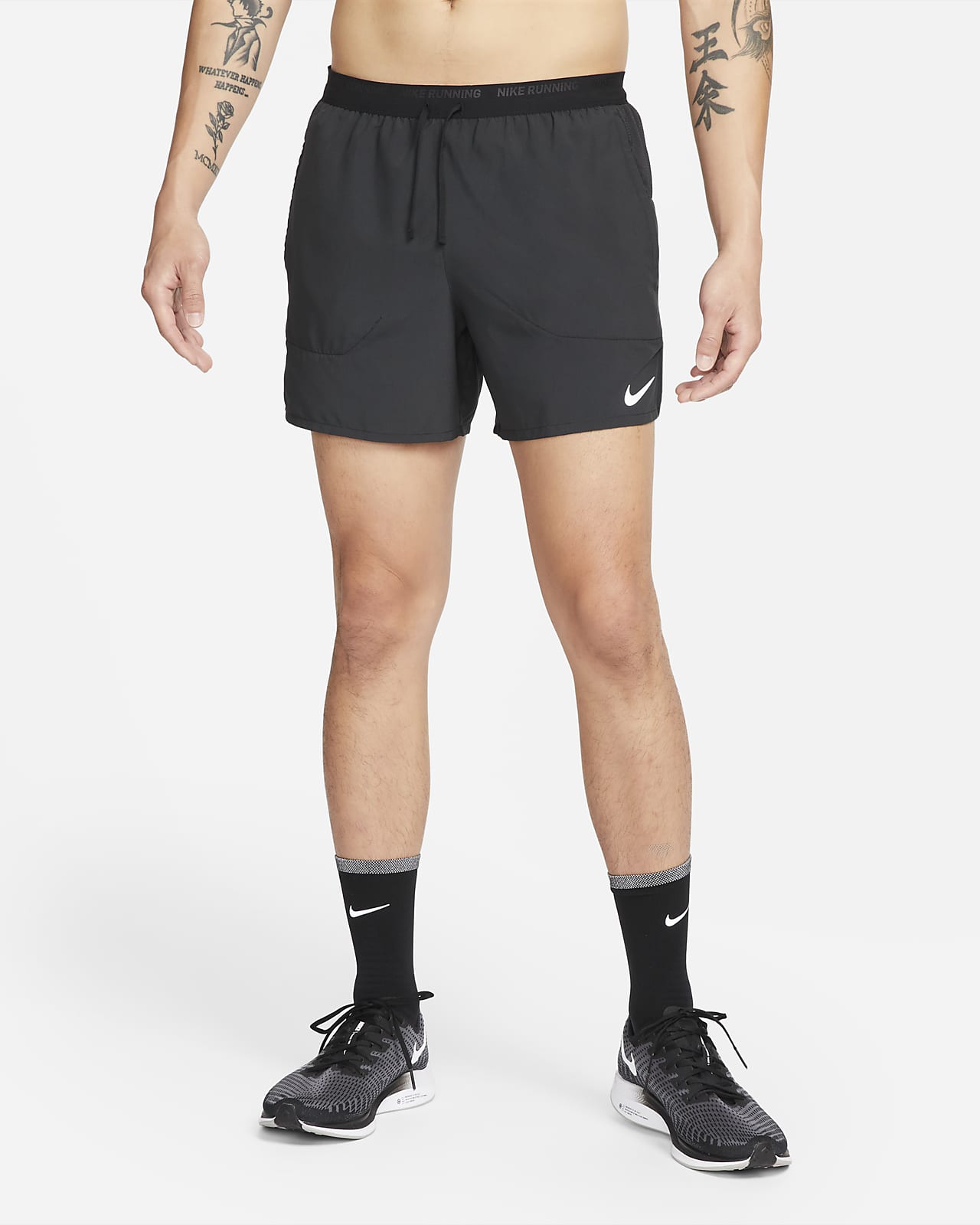 กางเกงวิ่งขาสั้น 5 นิ้วมีซับในผู้ชาย Nike Dri-FIT Stride