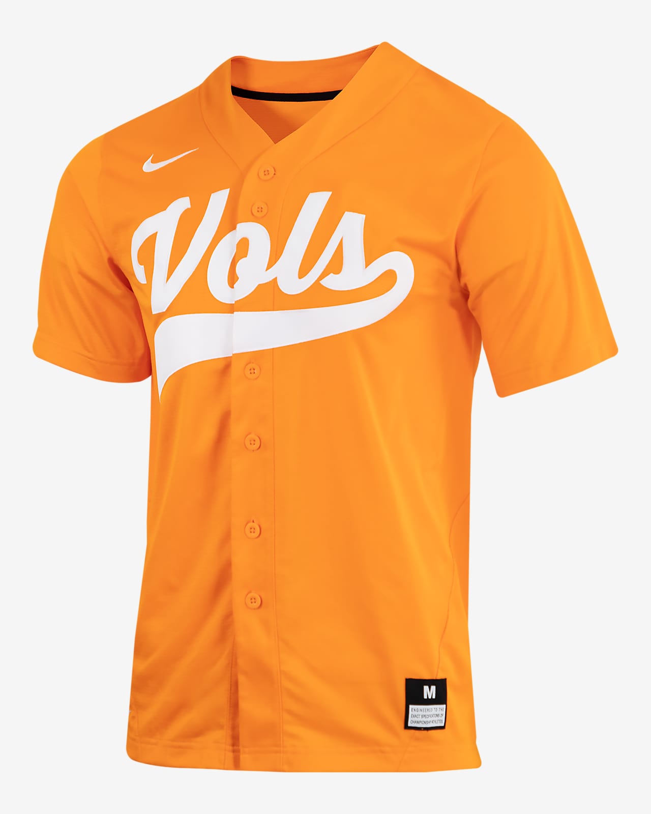 Tennessee Men's Nike College Full-Button Baseball Jersey