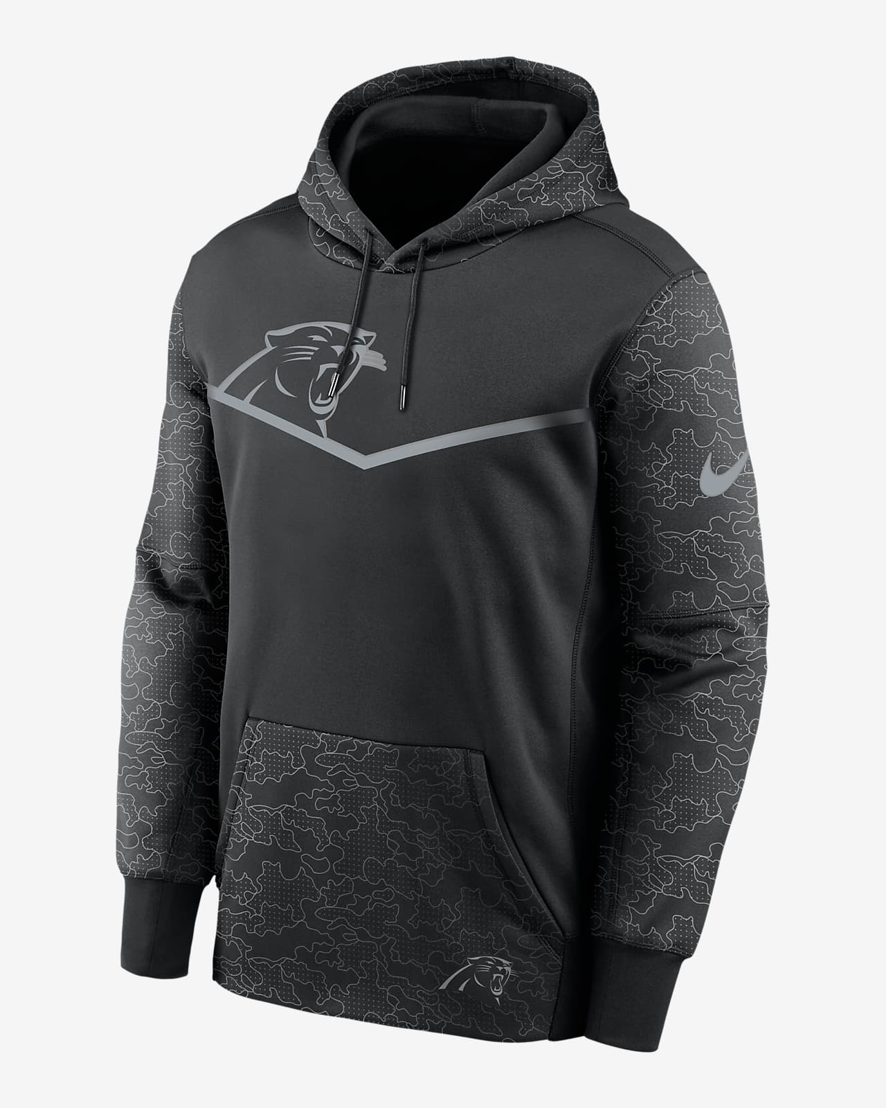 Sudadera con gorro sin cierre para hombre Nike Therma RFLCTV Logo (NFL Carolina Panthers)