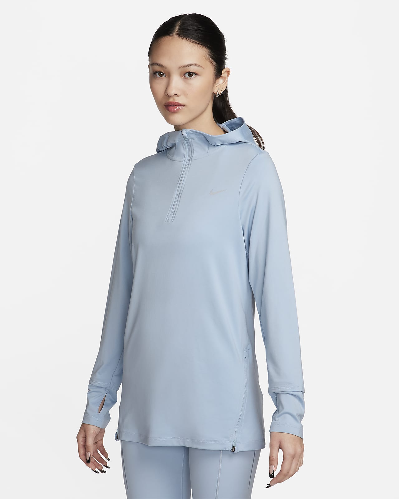 나이키 드라이 핏 스위프트 엘리먼트 UV 여성 후드 러닝 재킷