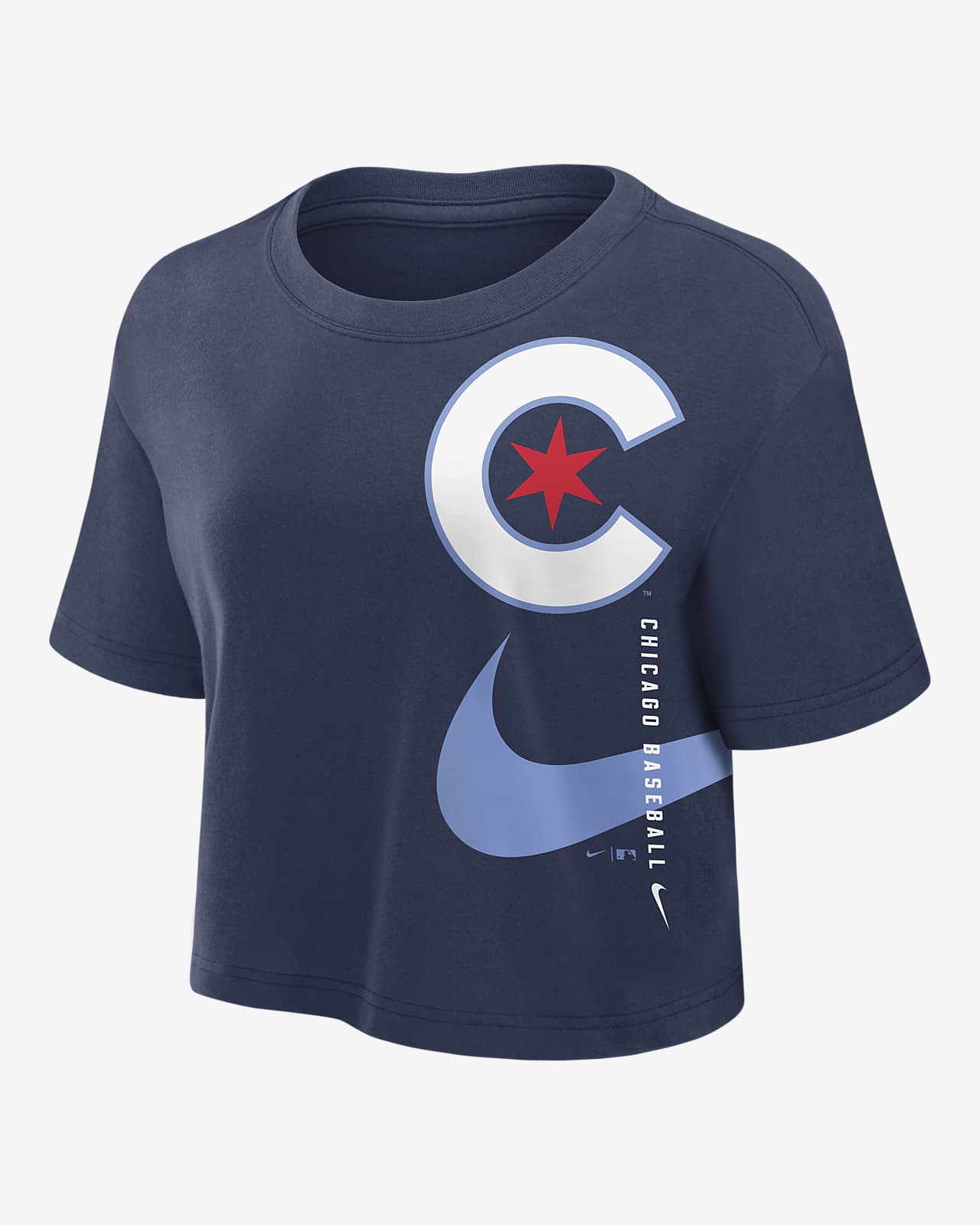 Chicago Cubs City Connect Women's Nike Dri-FIT MLB Cropped T-Shirt