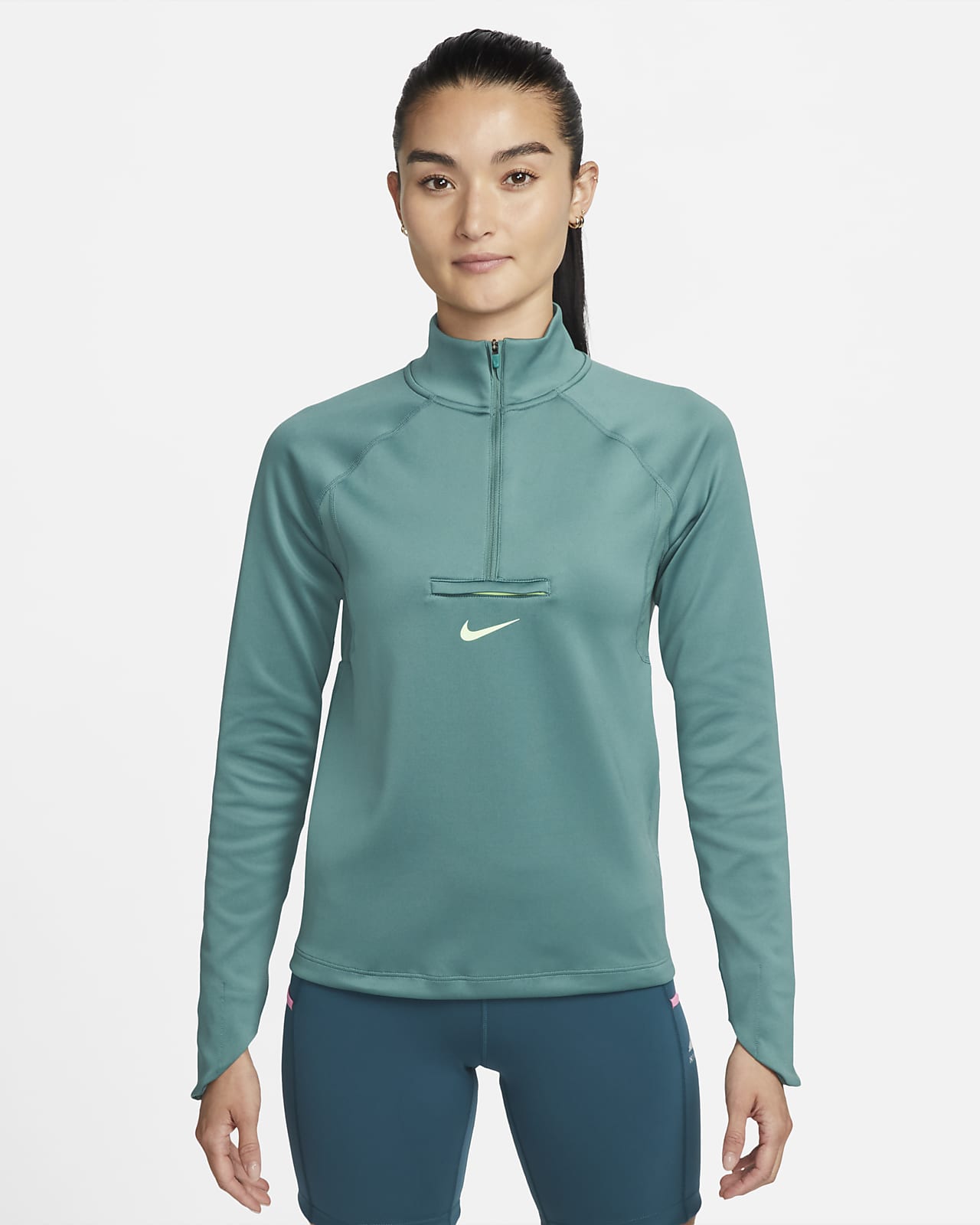 เสื้อมิดเลเยอร์วิ่งเทรลผู้หญิง Nike Dri-FIT Element