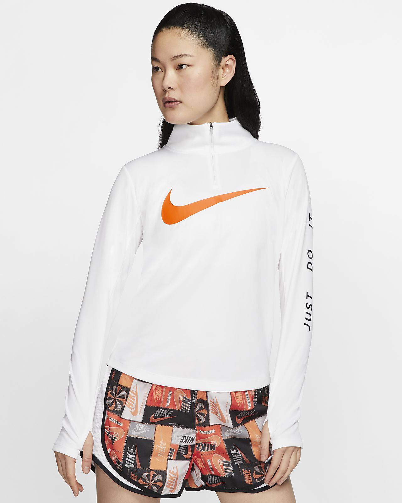 orange nike shirt women