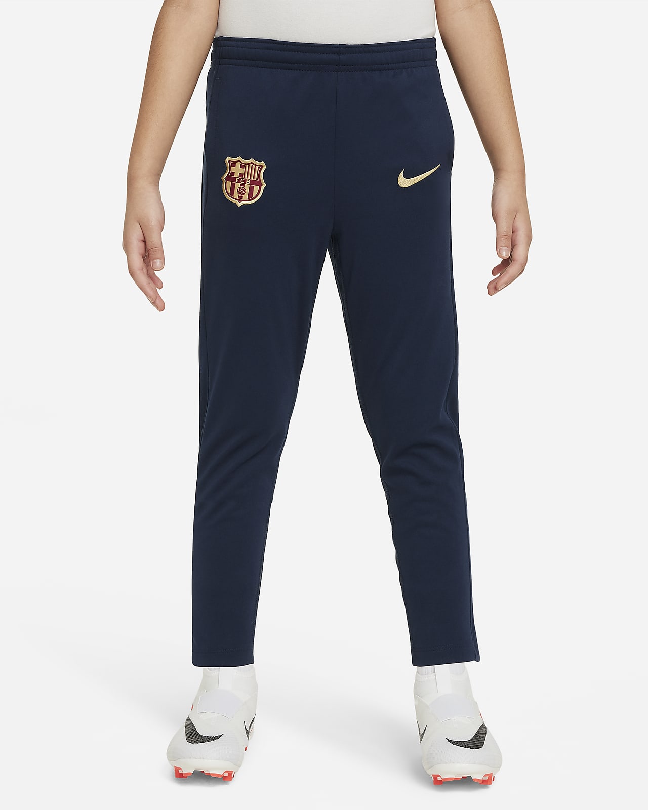 Spodnie piłkarskie z dzianiny dla małych dzieci Nike FC Barcelona Academy Pro