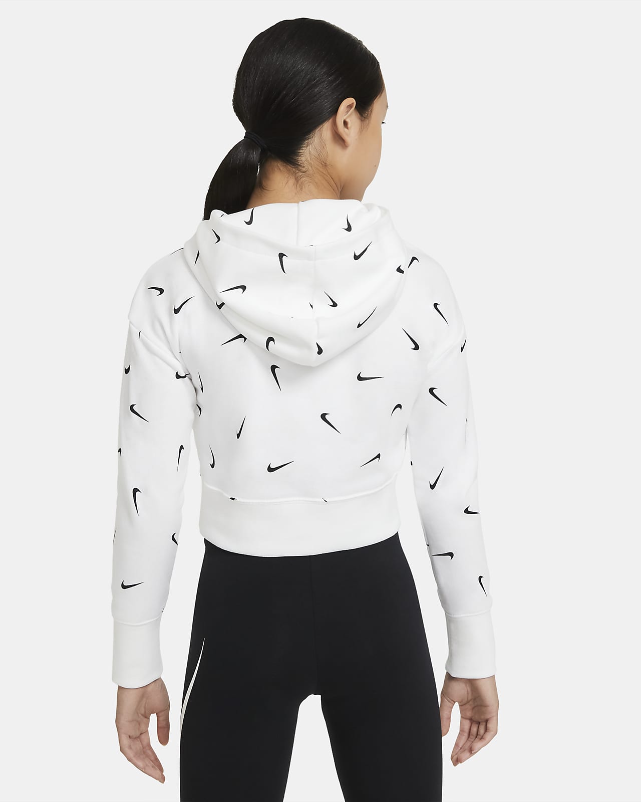 nike cropped pullover hoodie