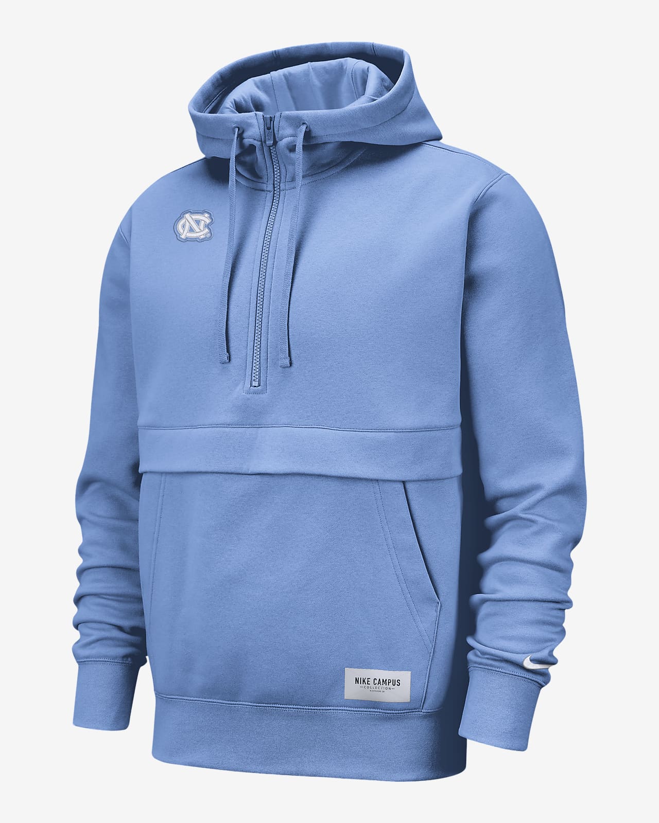 Nike College Club (UNC) Men's 1/2Zip Hoodie.