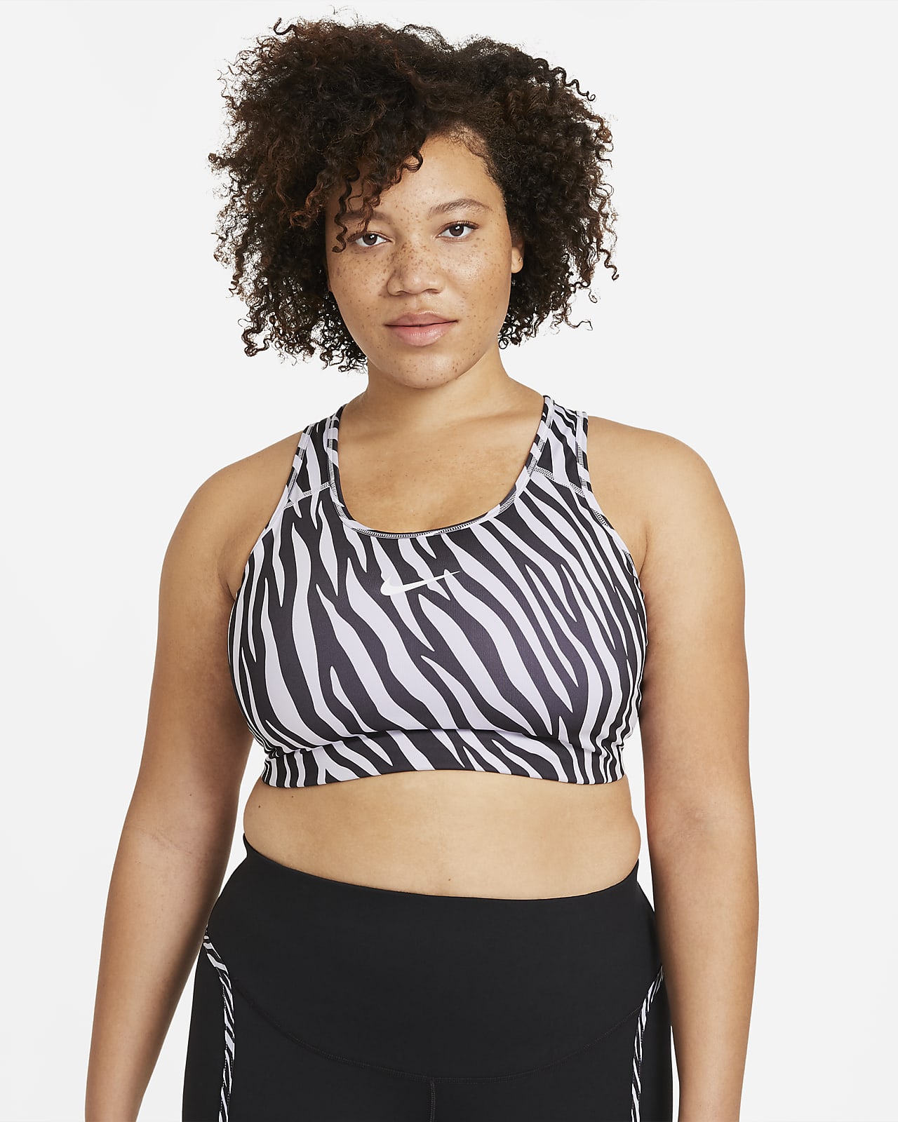 Nike Dri-FIT Swoosh Icon Clash Women's Medium-Support Non-Padded Sports Bra (Plus Size)