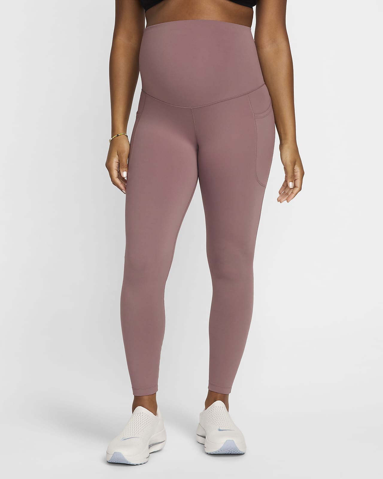 Leggings Nike (M) One i 7/8-längd med hög midja och fickor för kvinnor (Maternity)