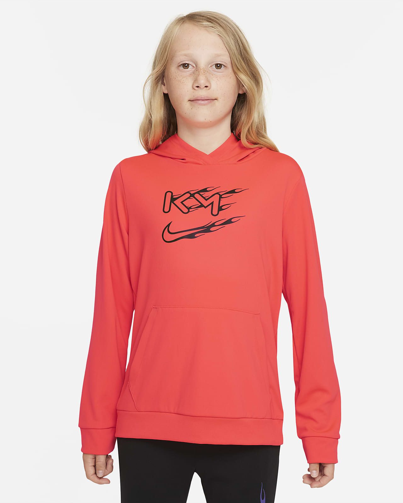Bluza piłkarska z kapturem dla dużych dzieci Nike Dri-FIT Kylian Mbappé