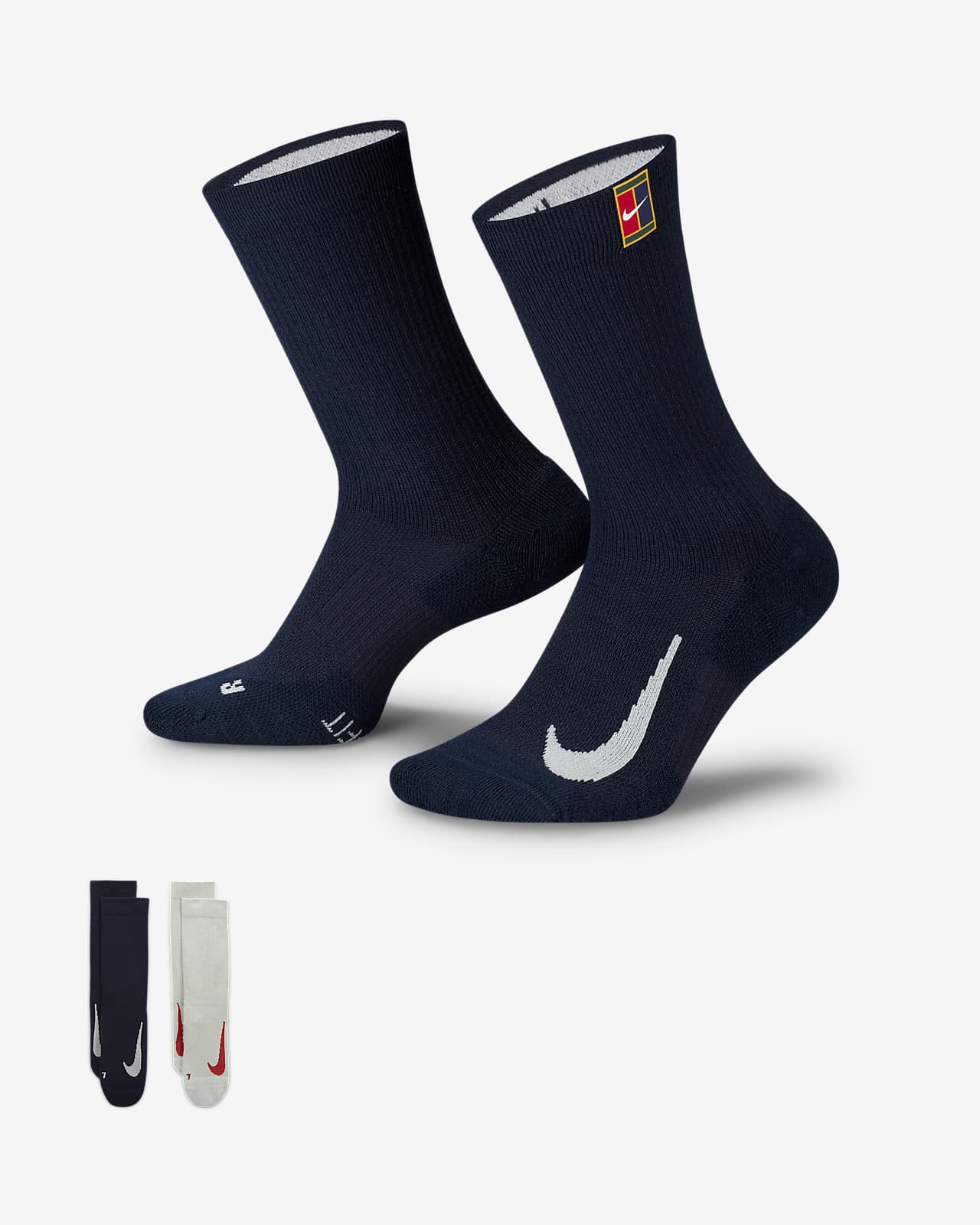NikeCourt Multiplier Cushioned Tennis Crew Socks (2 Pairs)