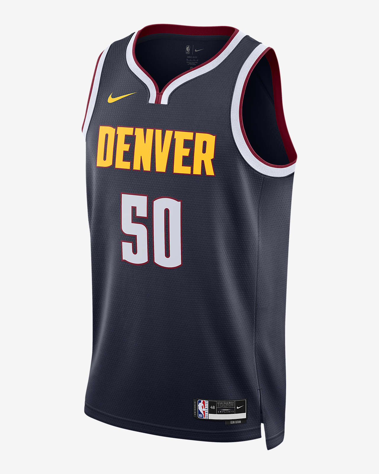 Jersey Nike Dri-FIT de la NBA Swingman para hombre Denver Nuggets Icon Edition 2022/23