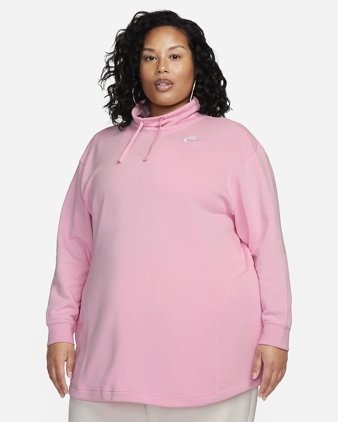 Nike Sportswear Club Fleece Women's Oversized Mock-Neck Sweatshirt (Plus Size)