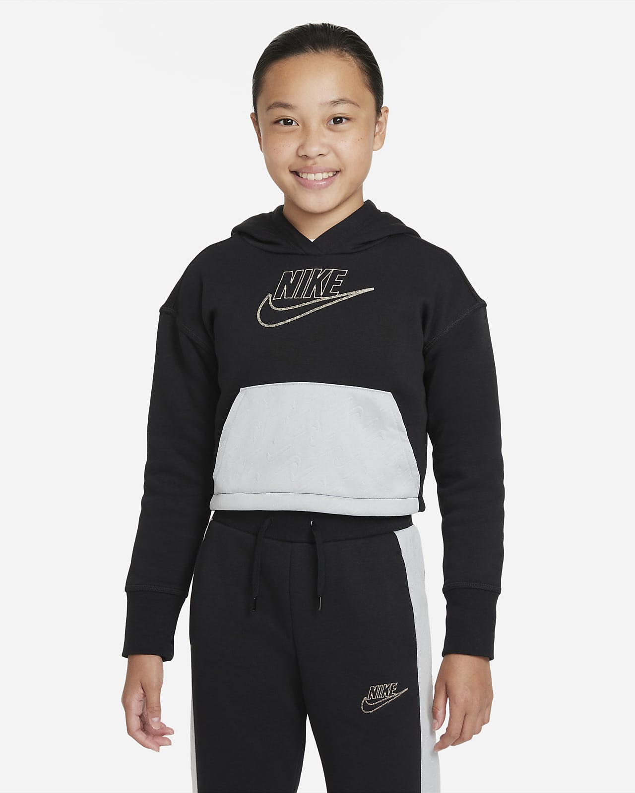 Nike Sportswear Club Fleece Icon Clash Hoodie für ältere Kinder (Mädchen)
