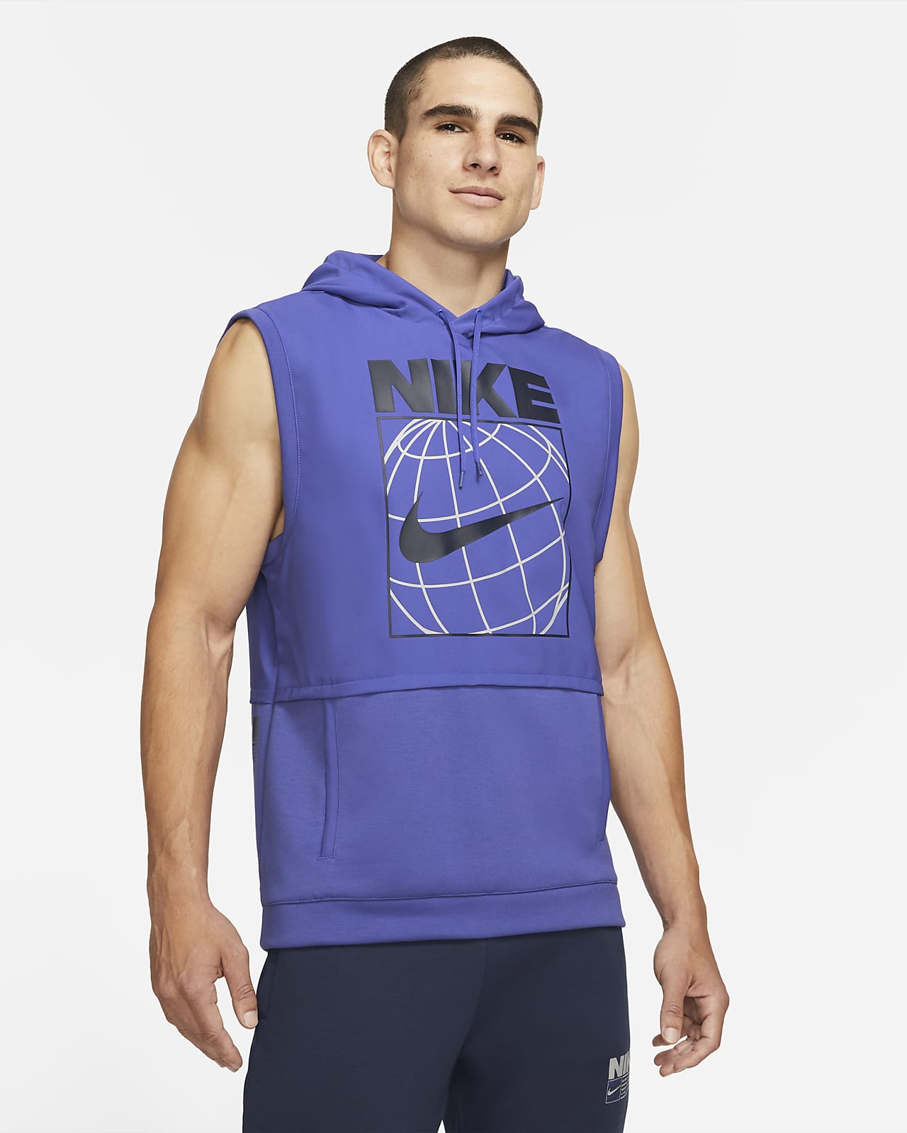 Sudadera con capucha de entrenamiento con gráfico y sin mangas para hombre Nike Dri-FIT