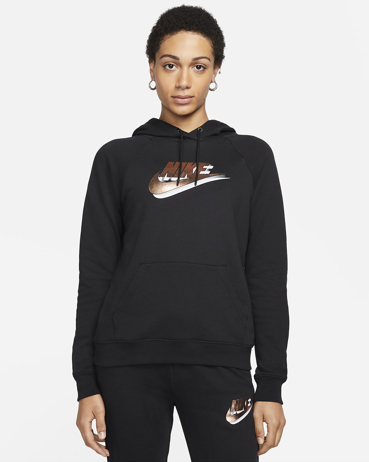 Felpa pullover con cappuccio e stampa Nike Sportswear - Donna