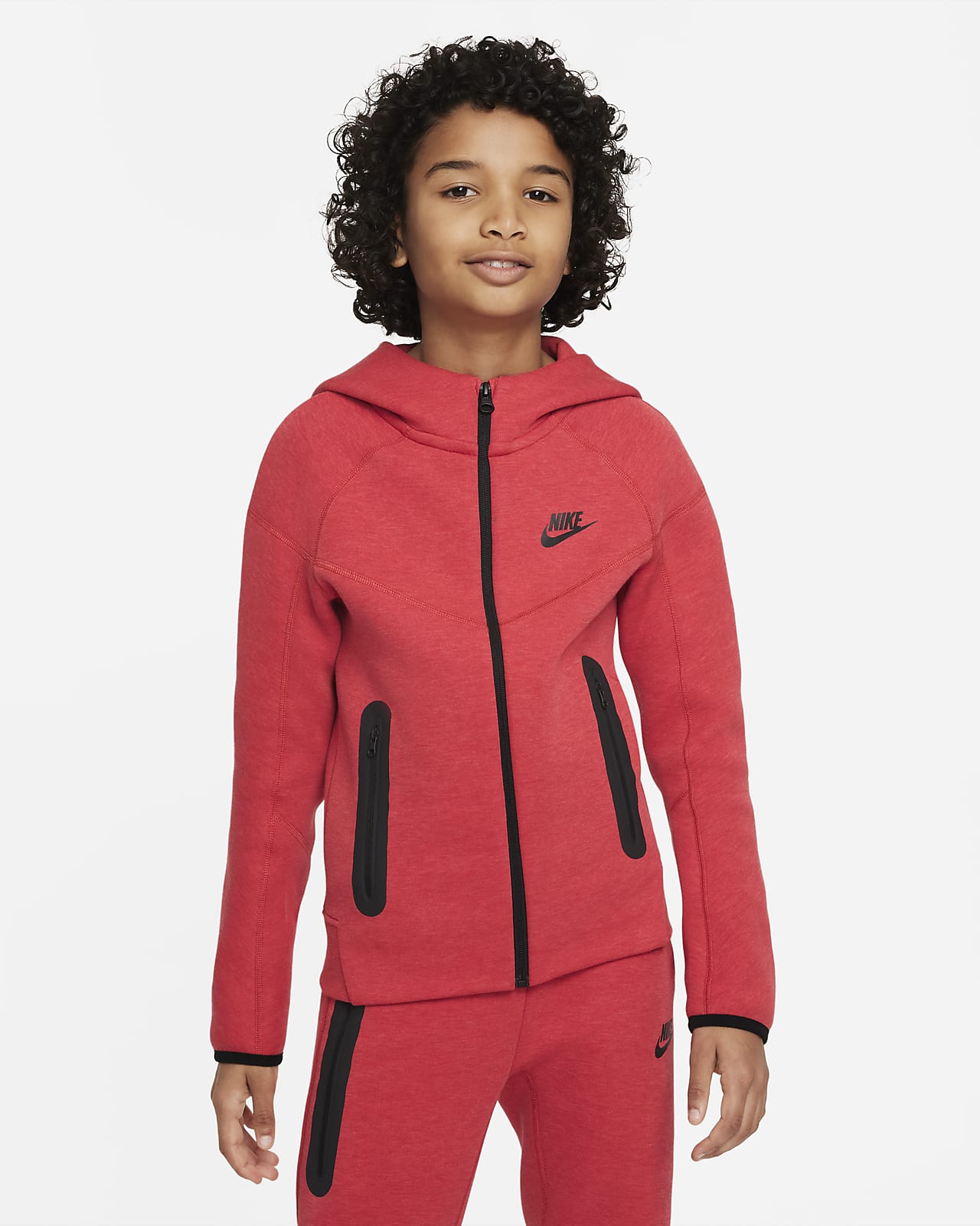 Huvtröja med hel dragkedja Nike Sportswear Tech Fleece för killar