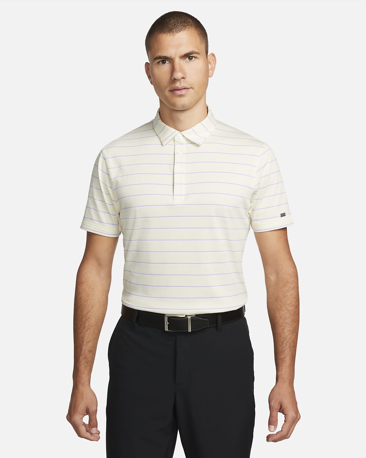 Nike Dri-FIT Player csíkos, galléros férfi golfpóló