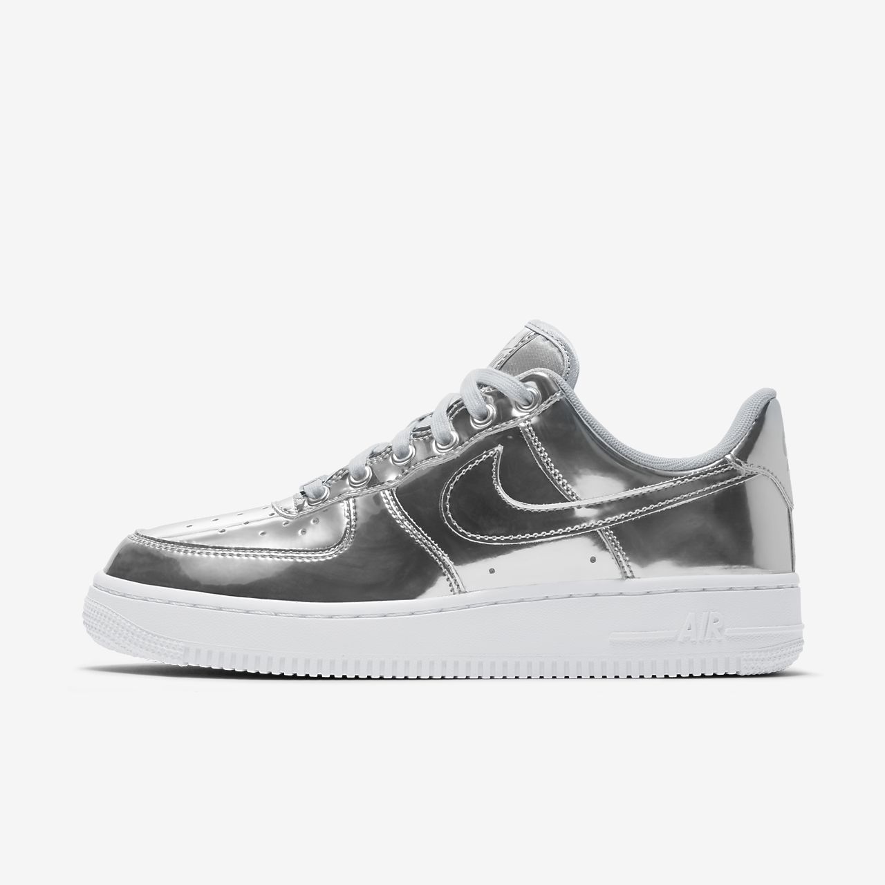 nike air force 1 trainers white metallic rose gold