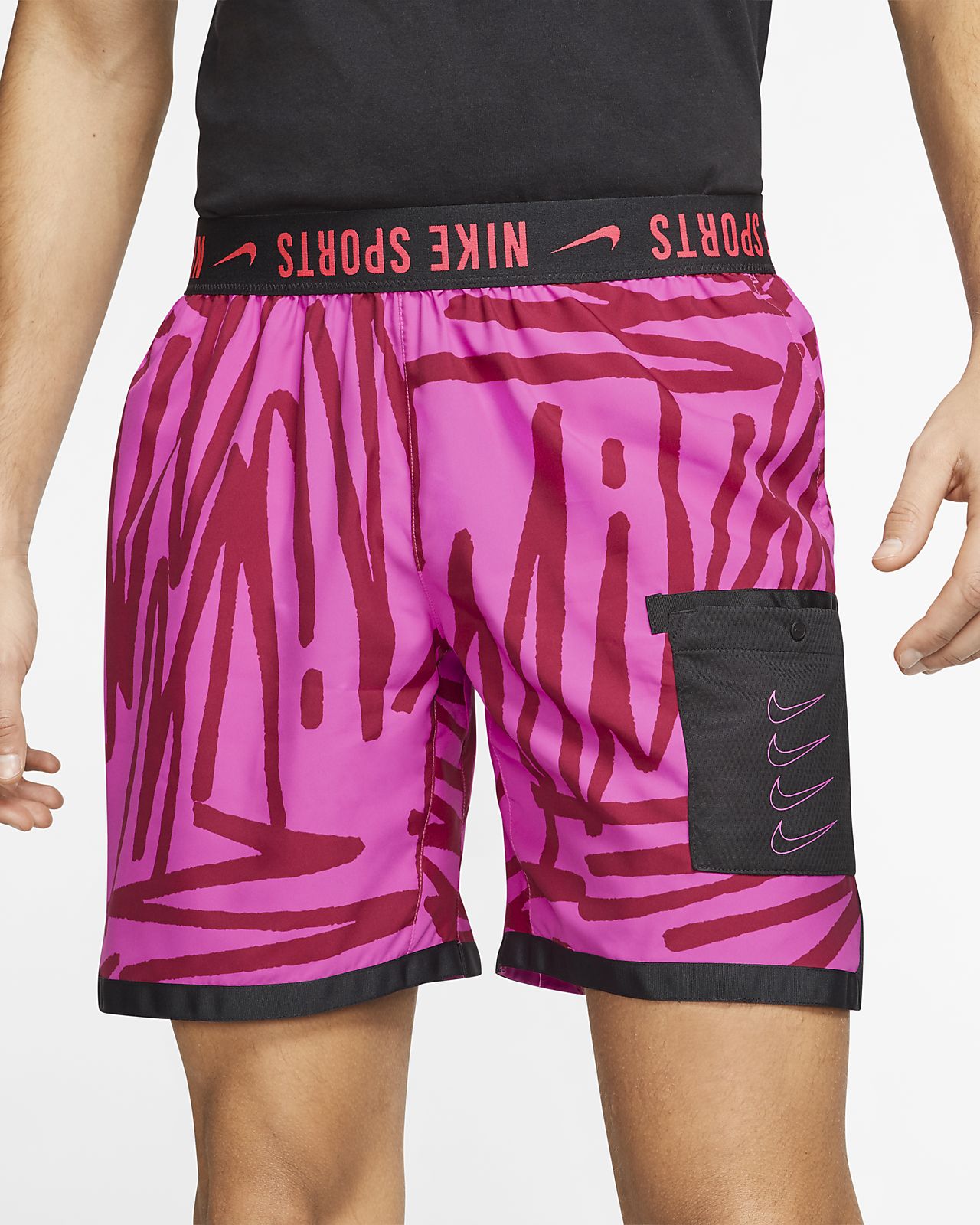 mens pink workout shorts