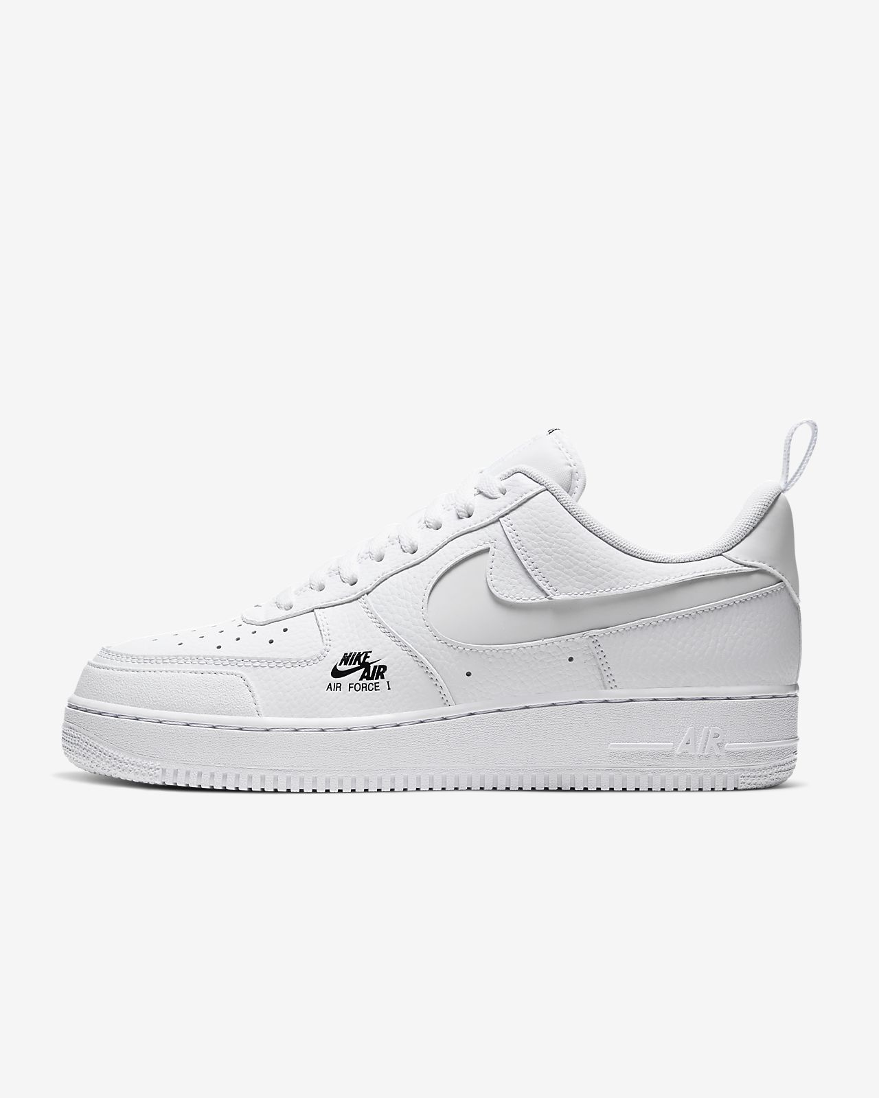 white air force with reflective tick