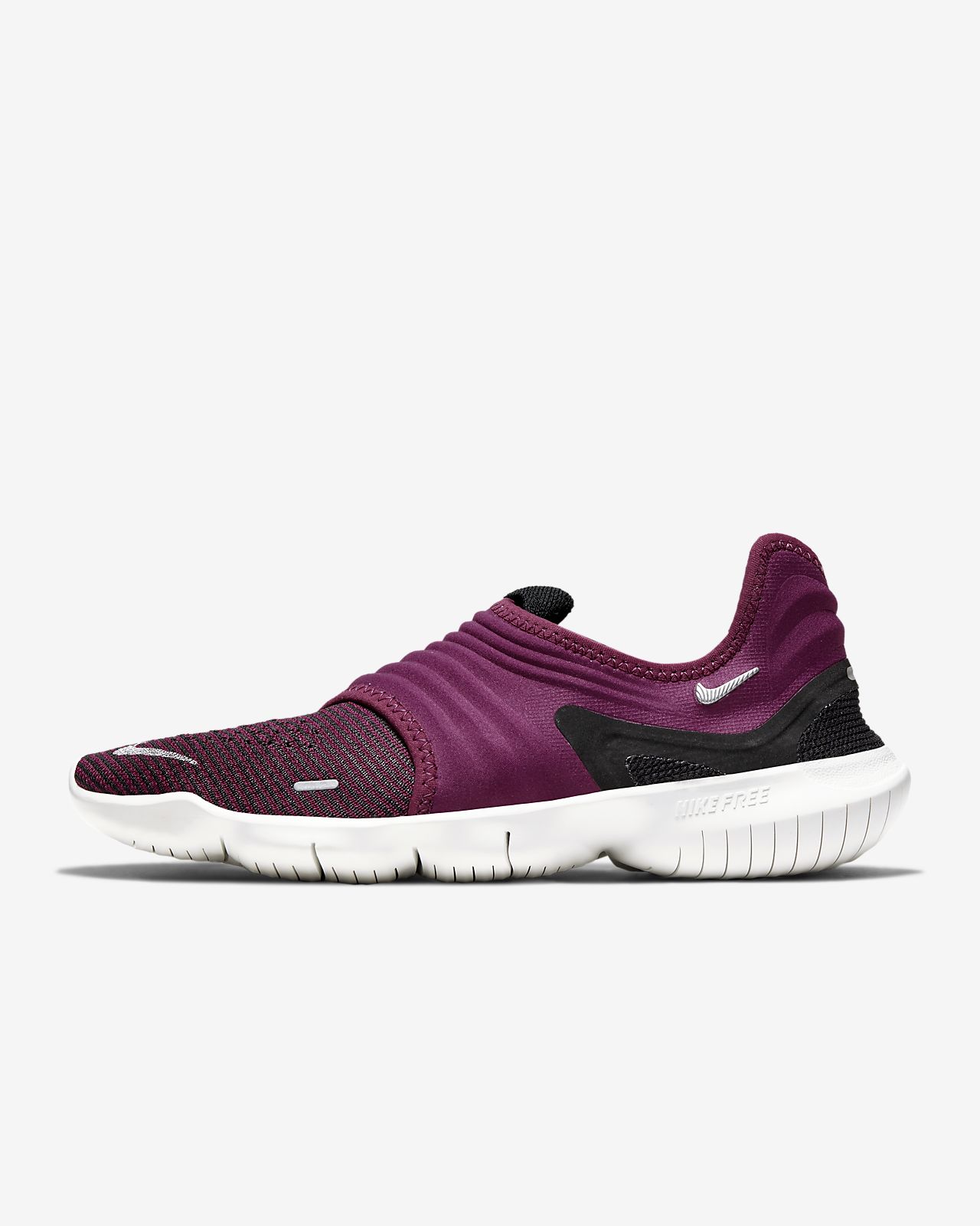 nike running free run flyknit trainers in berry