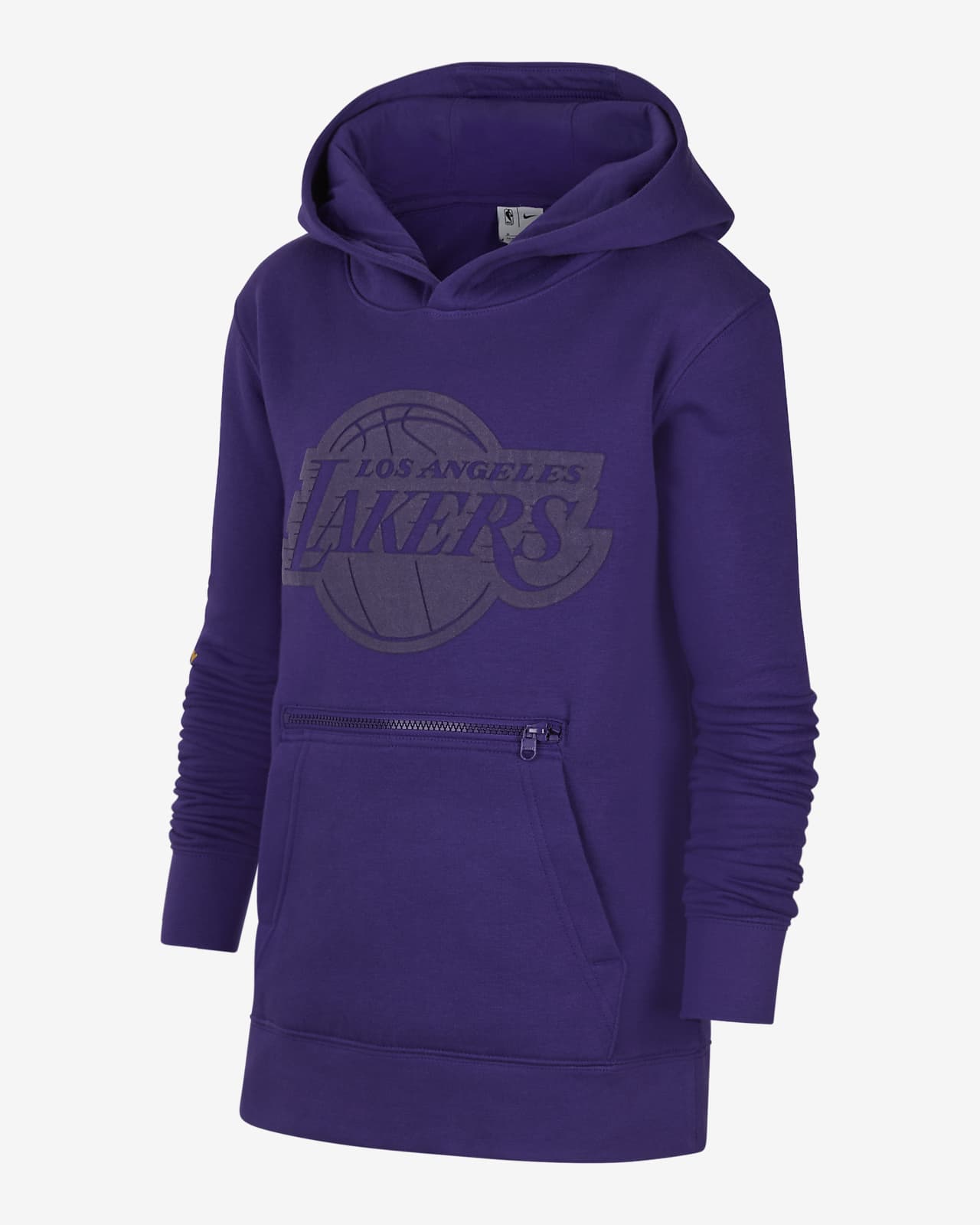 Los Angeles Lakers Courtside Nike NBA-hoodie van fleece voor kids