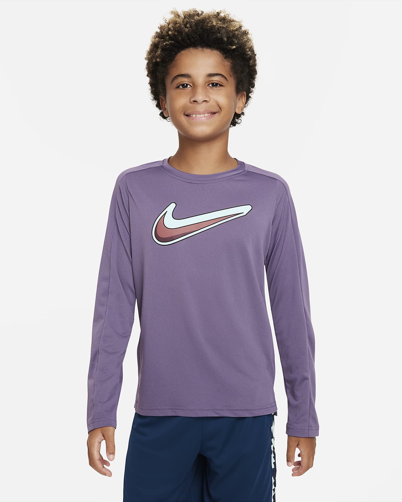 Nike Dri-FIT Performance Big Kids' (Boys') Long-Sleeve Training Top