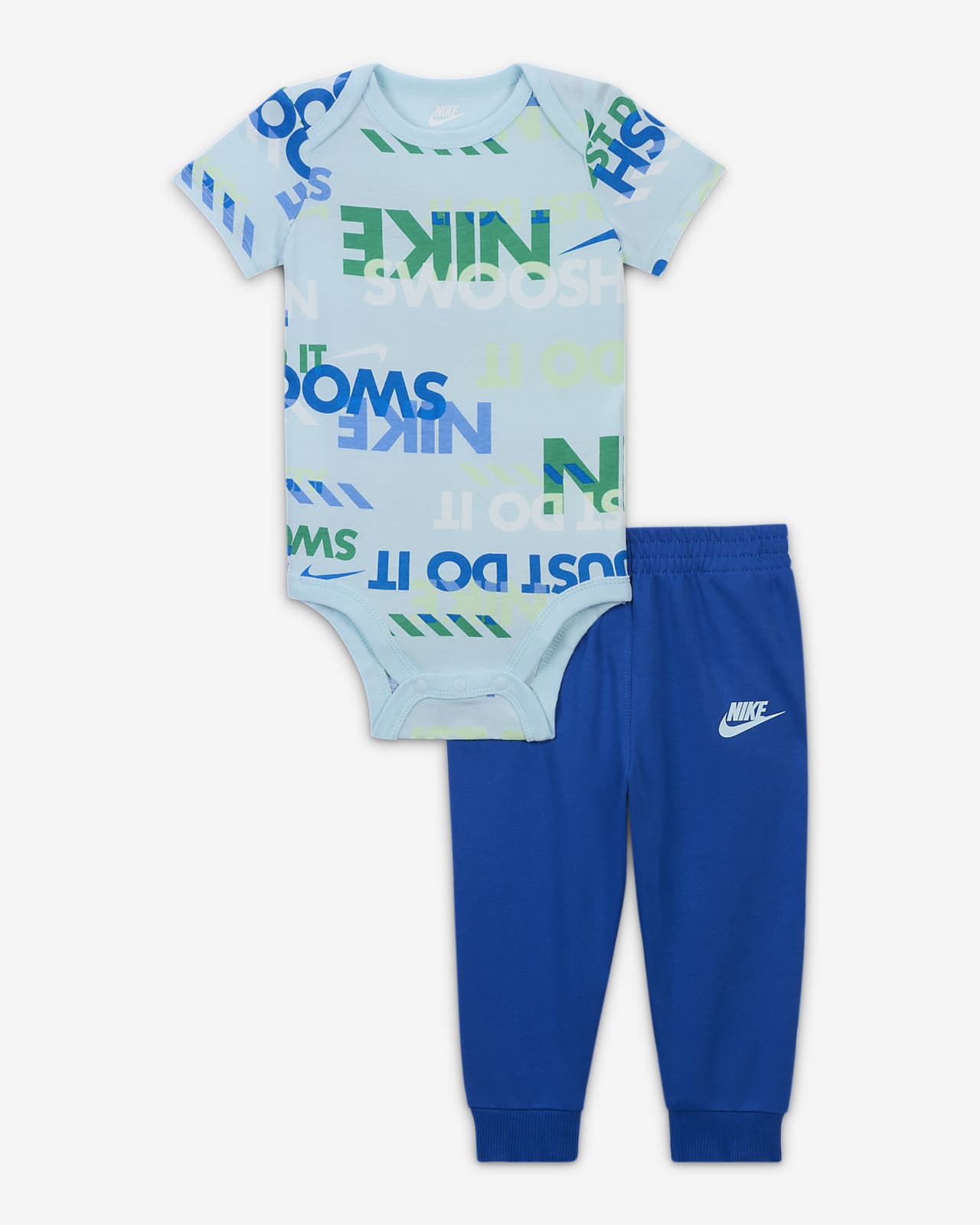 Conjunto de body con pants estampados para bebé (0 a 9 meses) Nike Sportswear Playful Exploration
