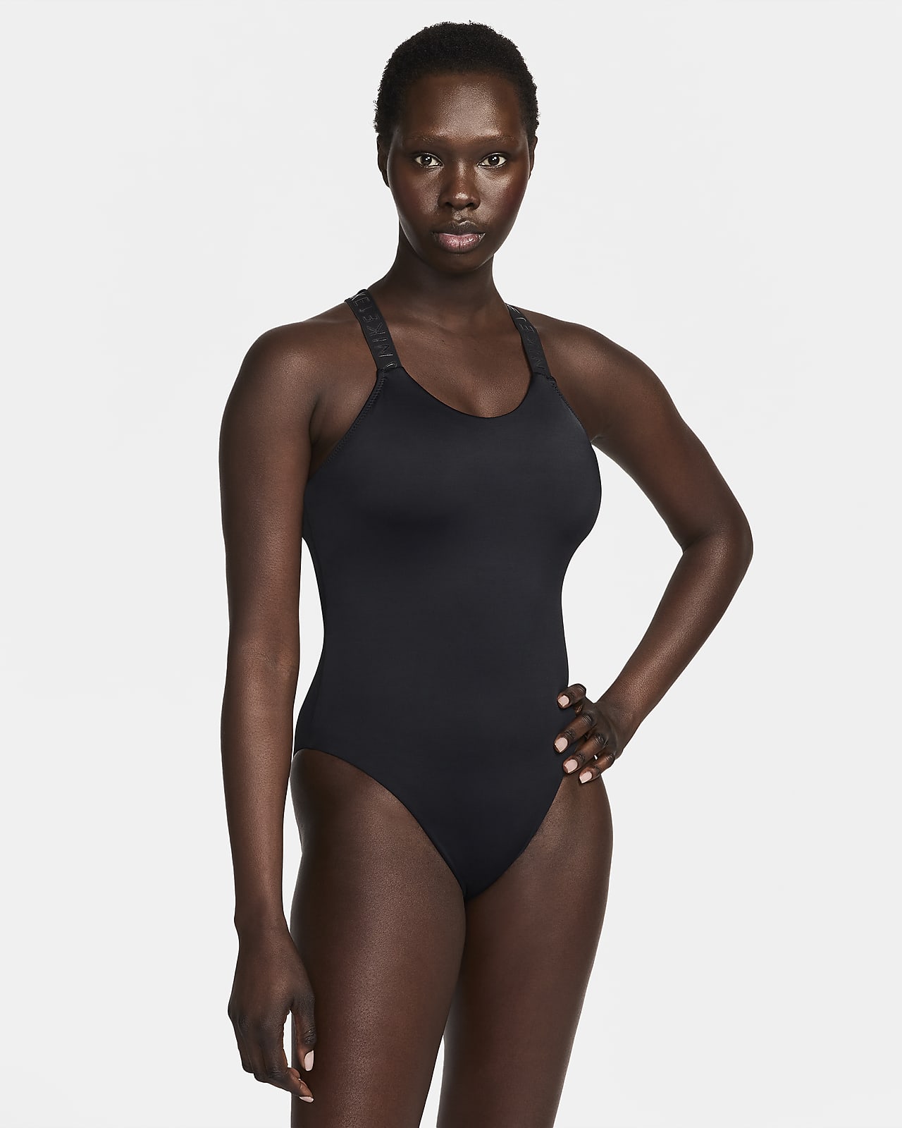 Traje de baño de una sola pieza con espalda deportiva para mujer Nike Swim Hydralock Fusion